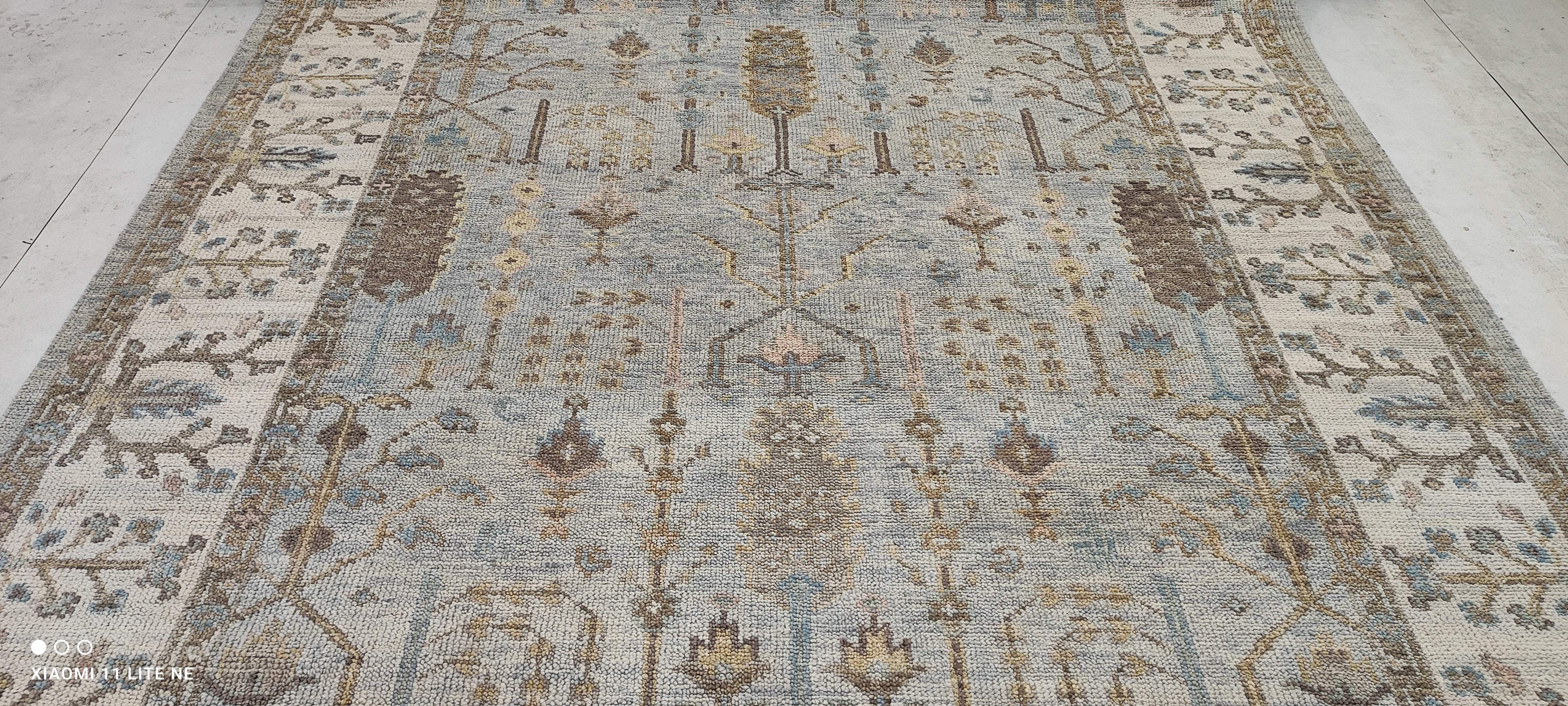 Heather 8x10 Light Brown Hand-Knotted Oushak