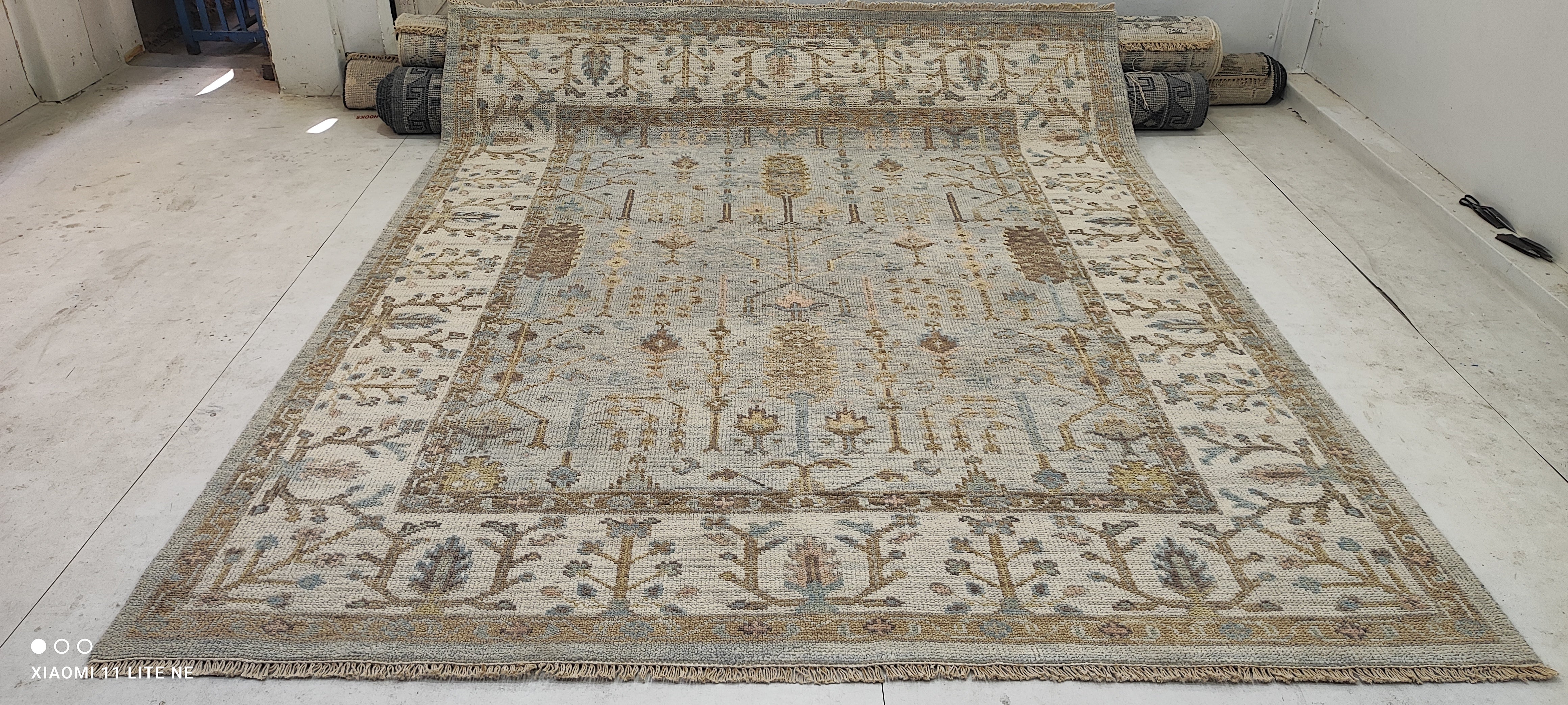Heather 8x10 Light Brown Hand-Knotted Oushak