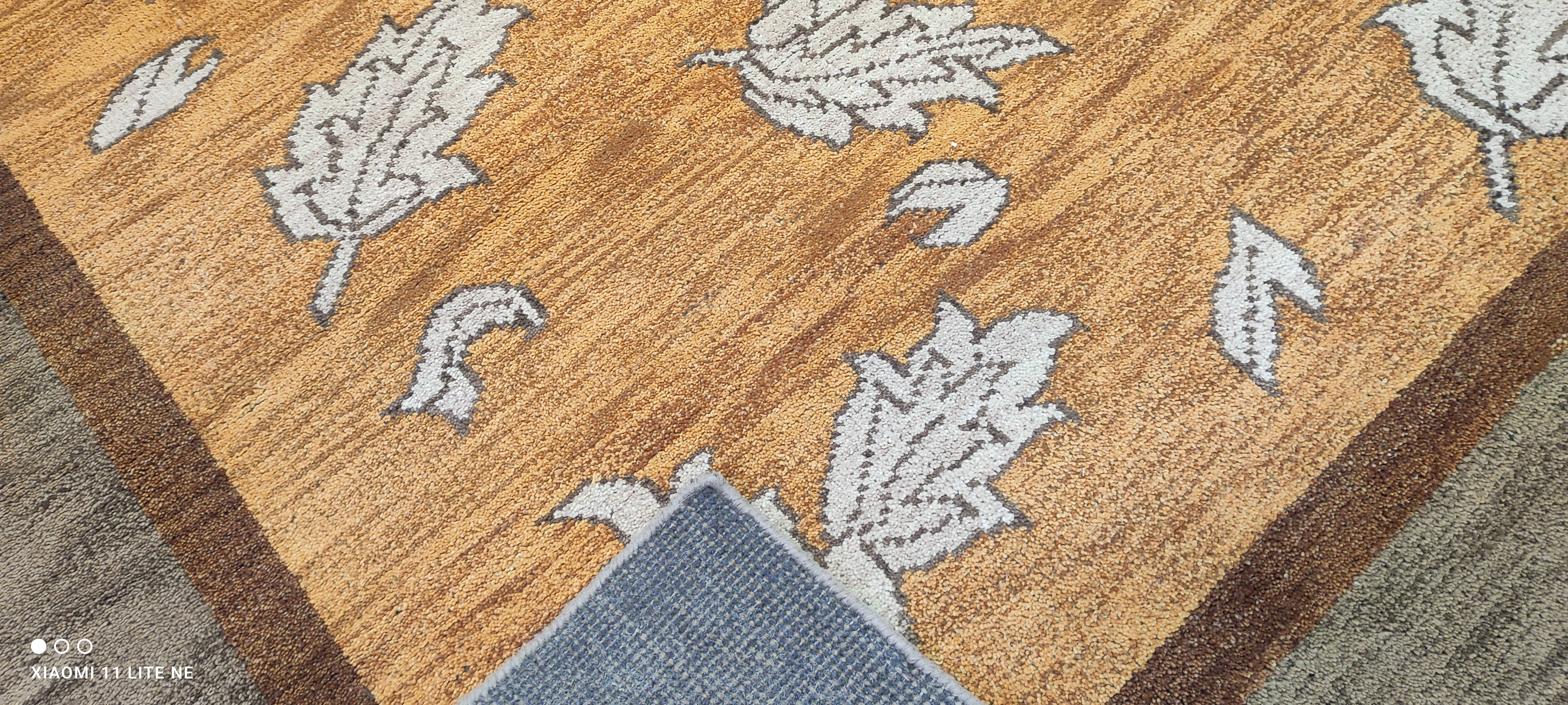 Paul McGillion 8x9.6 Yellow Hand-Knotted Modern Rug