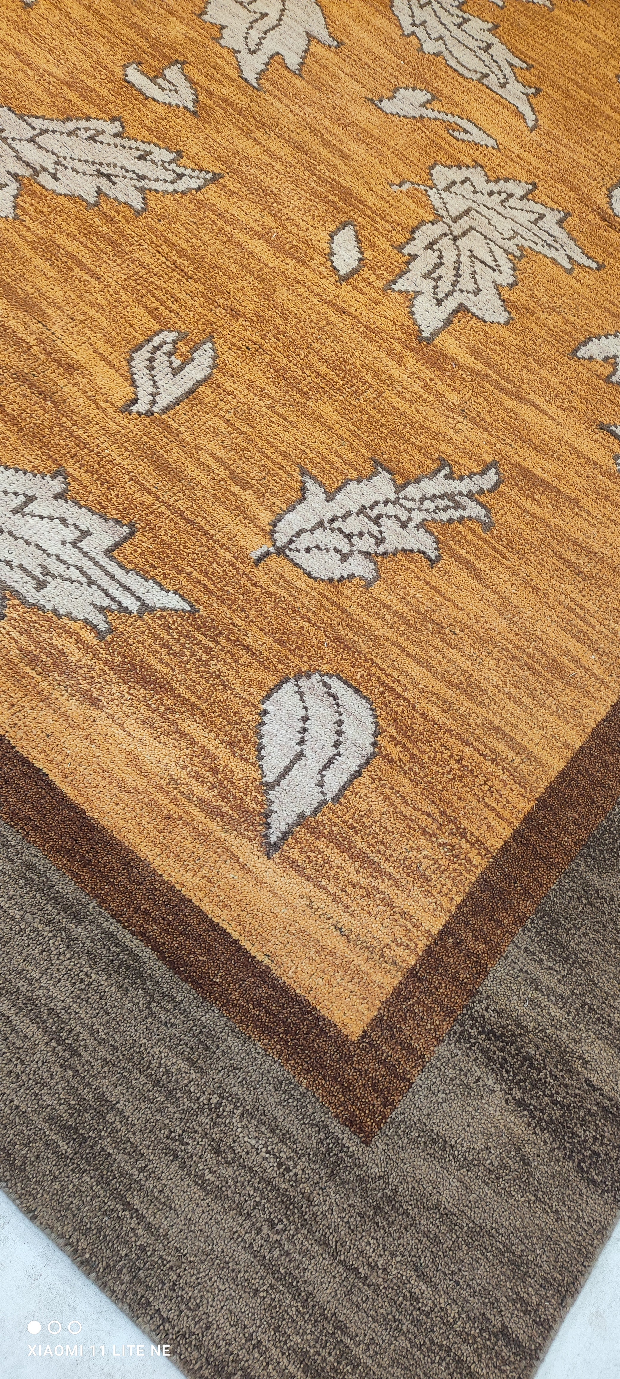 Paul McGillion 8x9.6 Yellow Hand-Knotted Modern Rug