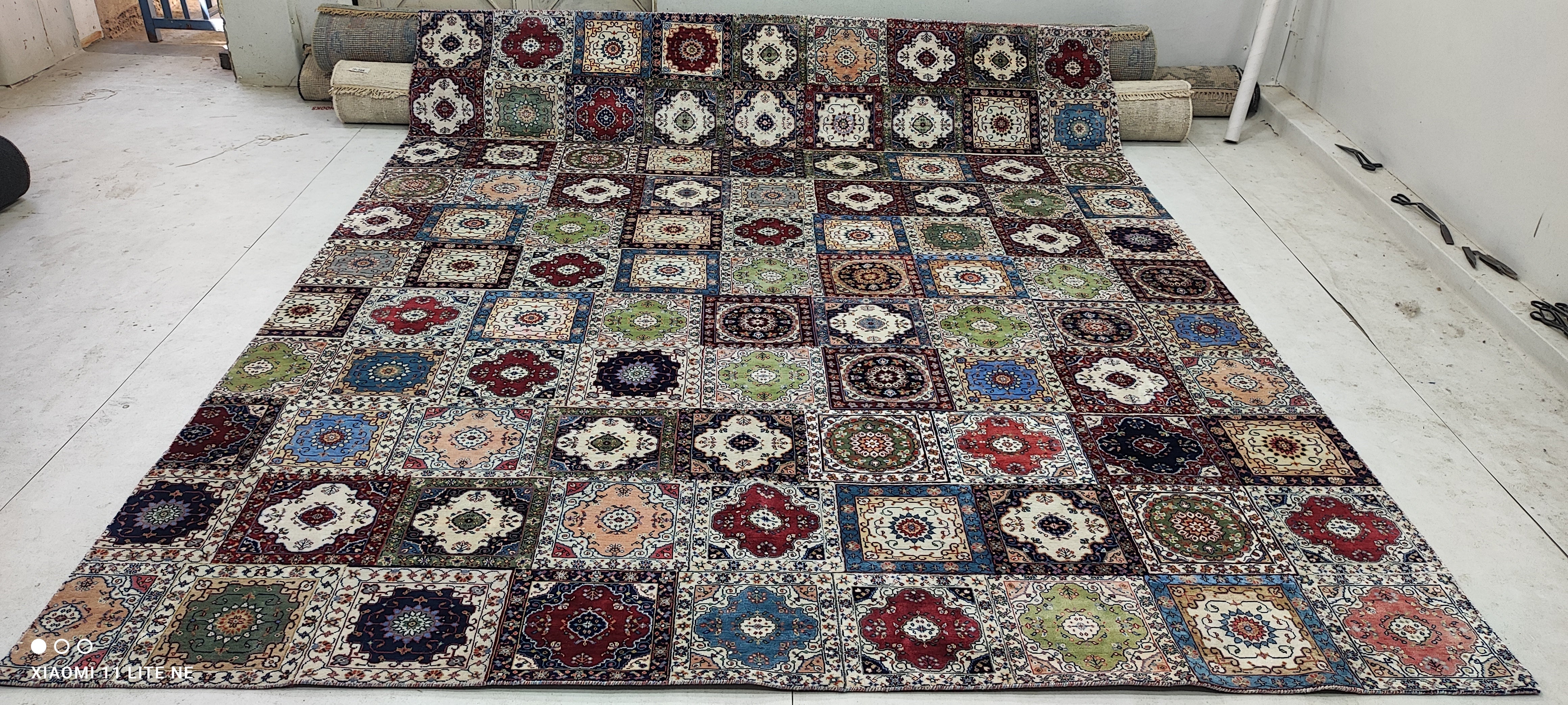 Young Carl O'Neill 8.3x10 Colorful Hand-Knotted Modern Patched Rug