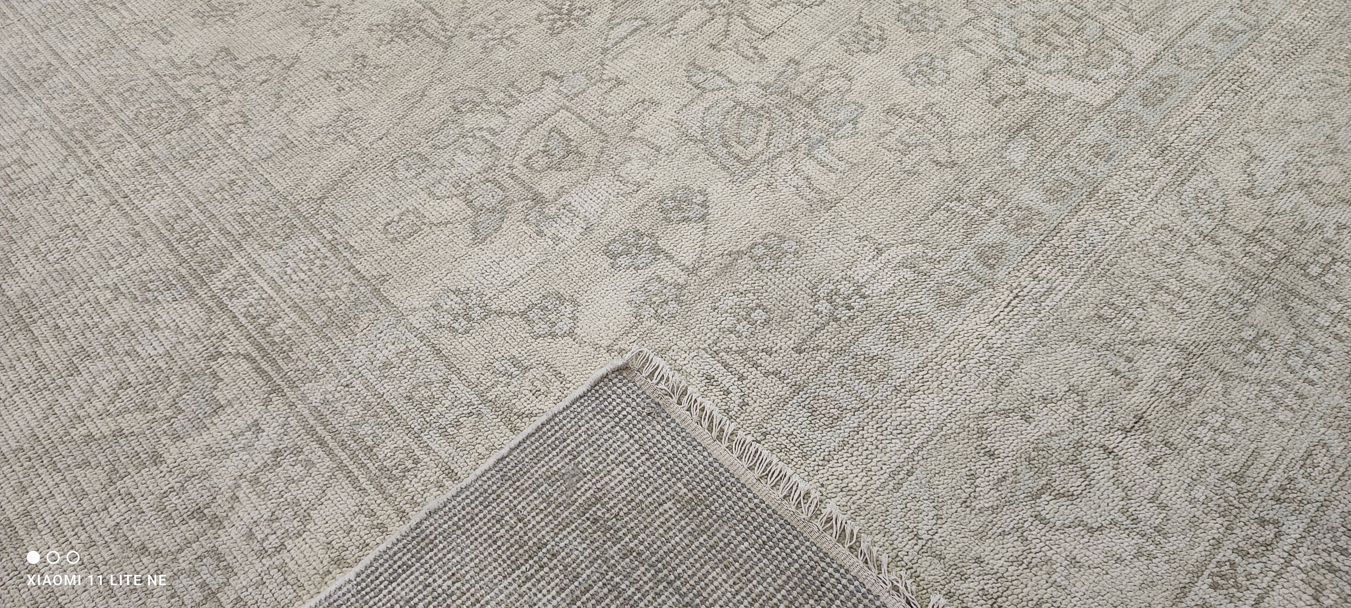Elsa Dutton 10x14 Cream Hand-Knotted Oushak