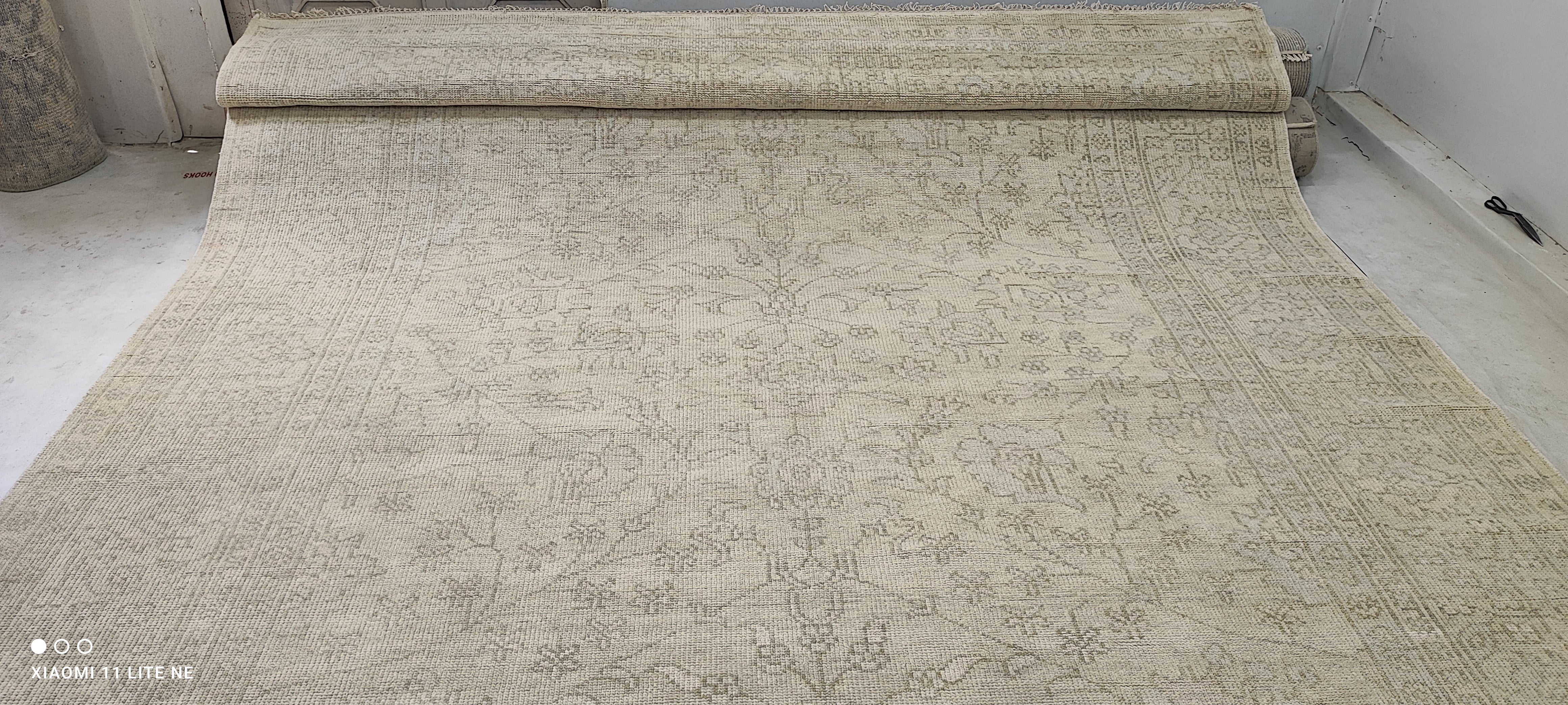 Elsa Dutton 10x14 Cream Hand-Knotted Oushak
