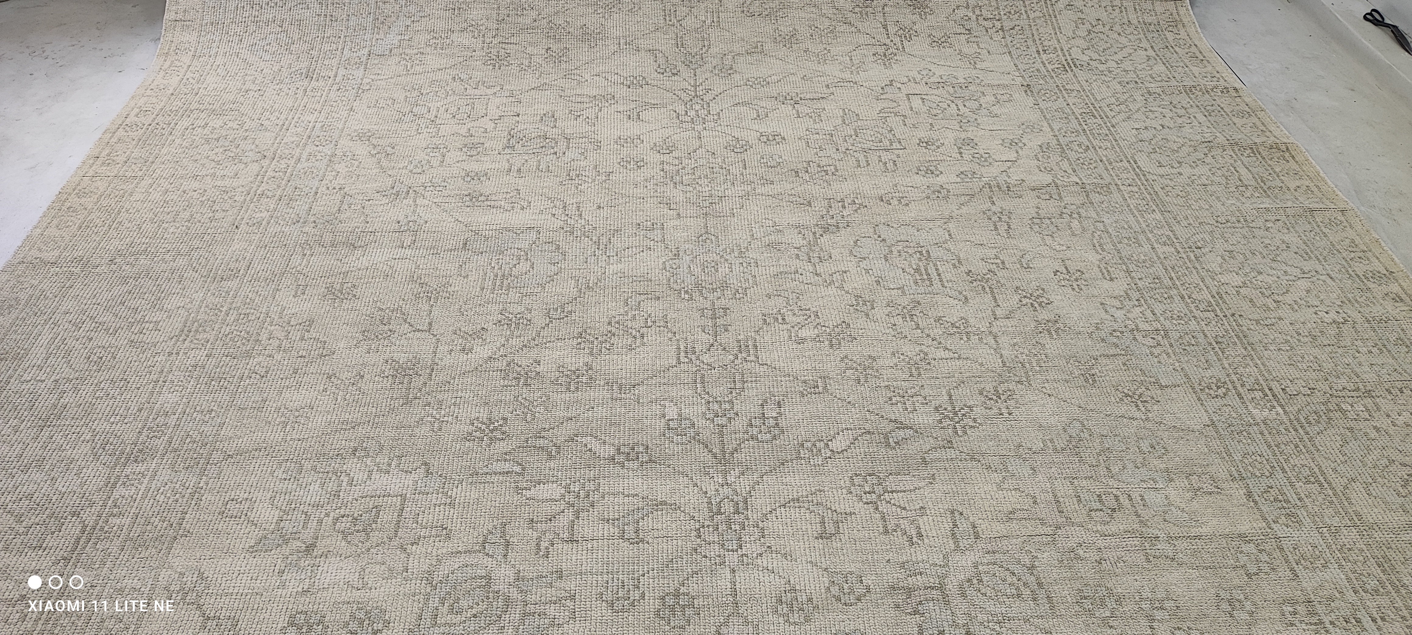 Elsa Dutton 10x14 Cream Hand-Knotted Oushak