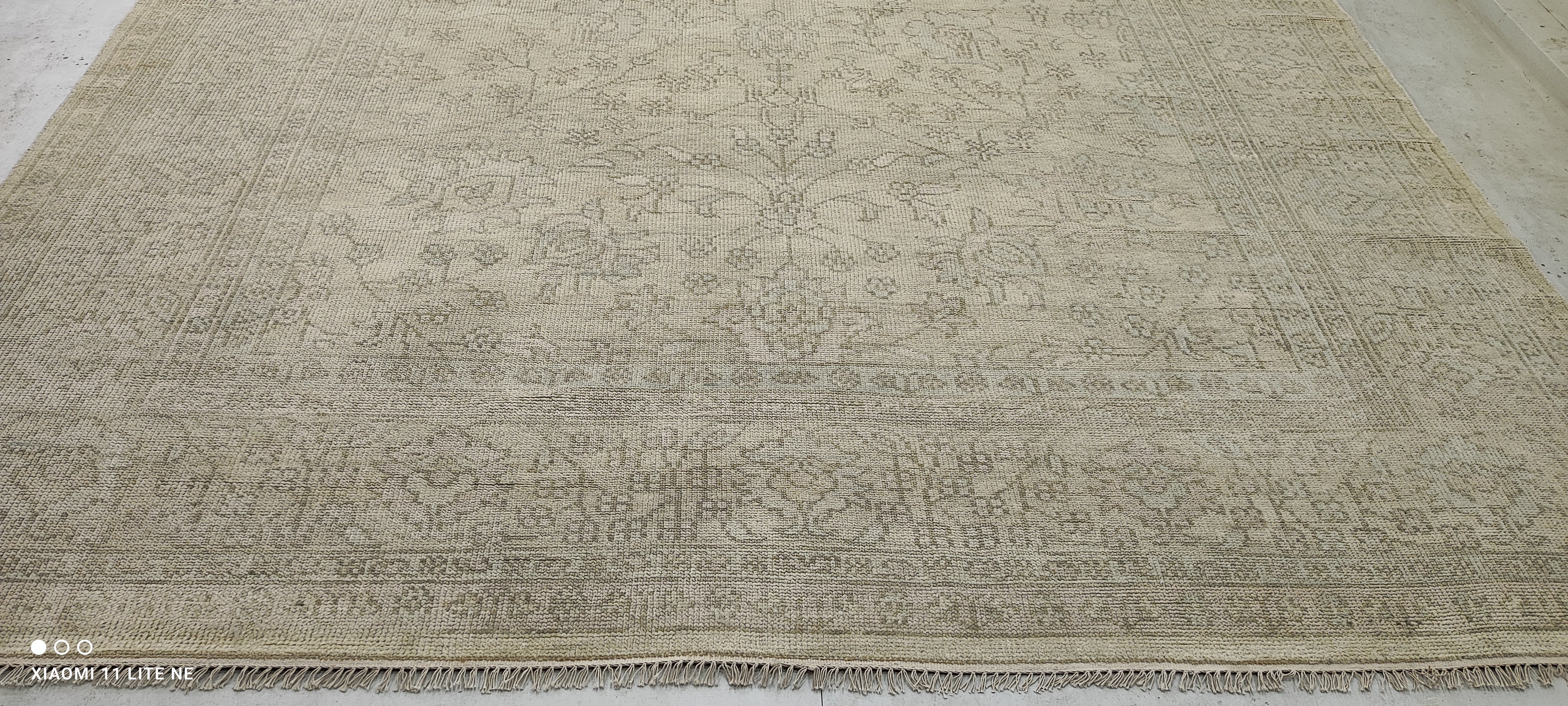 Elsa Dutton 10x14 Cream Hand-Knotted Oushak