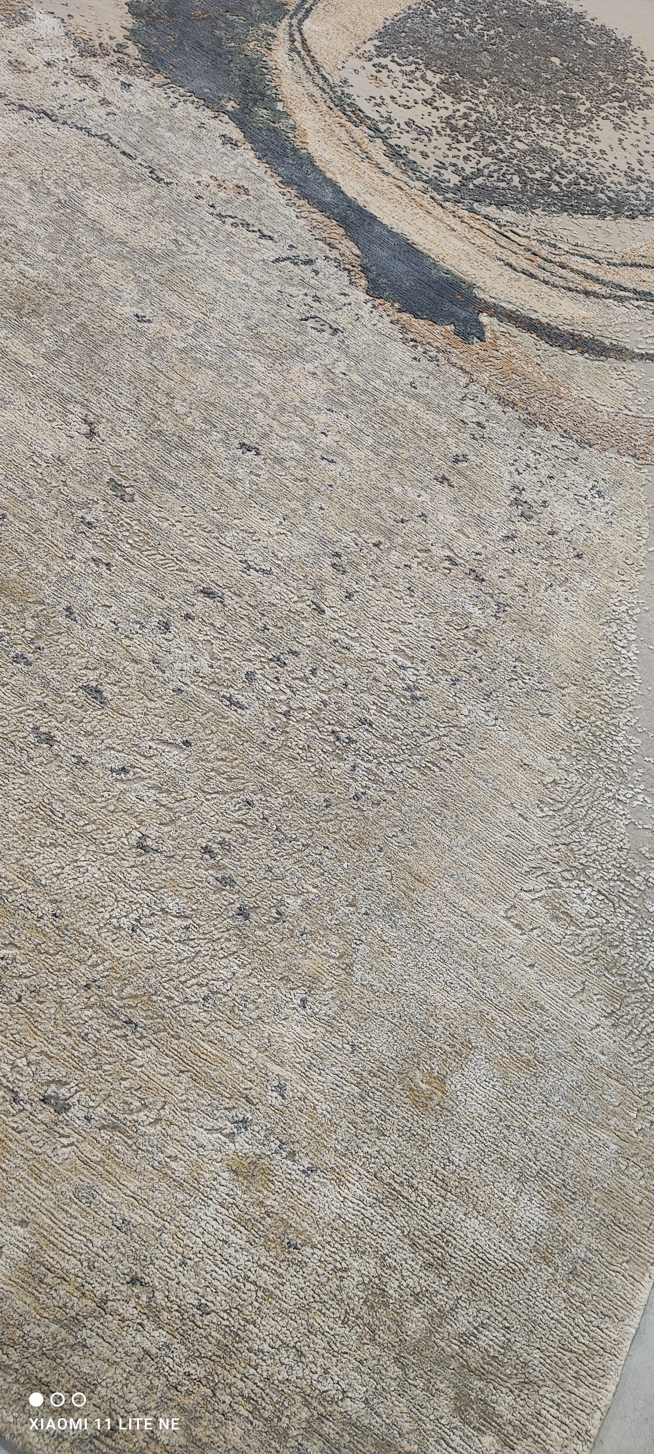 Jay Osmanski 9.3x12.3 Tan Hand-Knotted Modern Abstract Rug