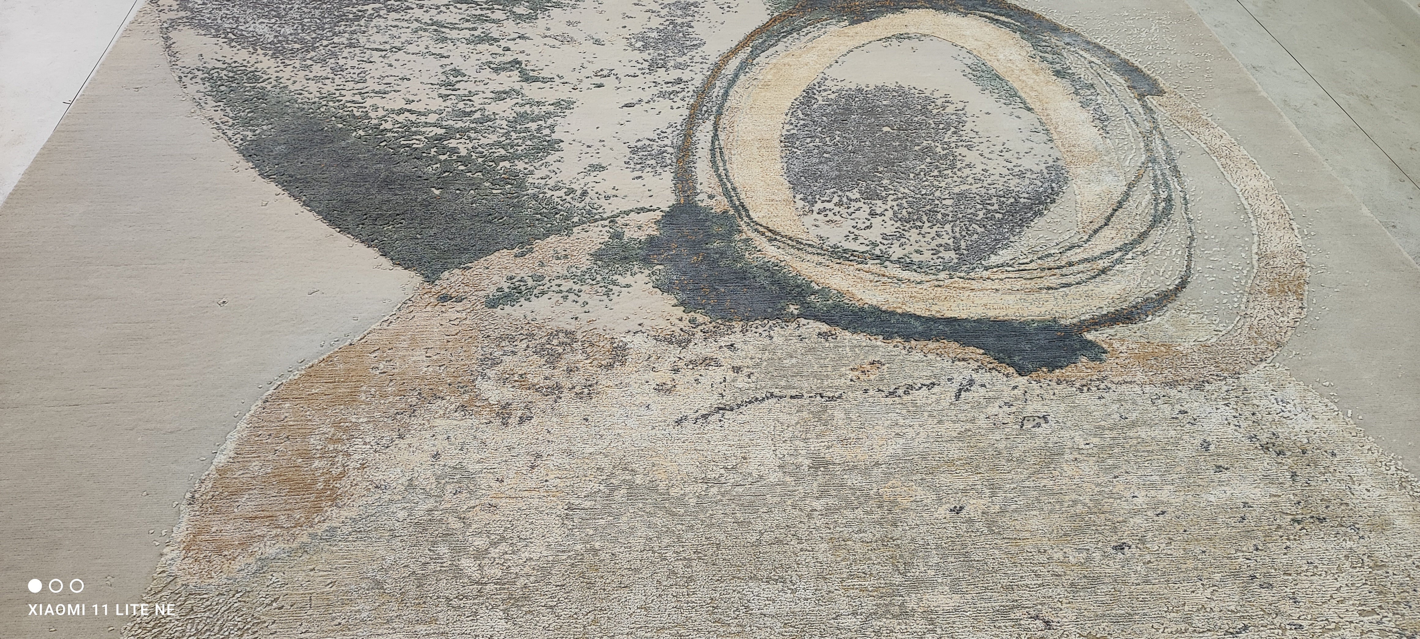 Jay Osmanski 9.3x12.3 Tan Hand-Knotted Modern Abstract Rug