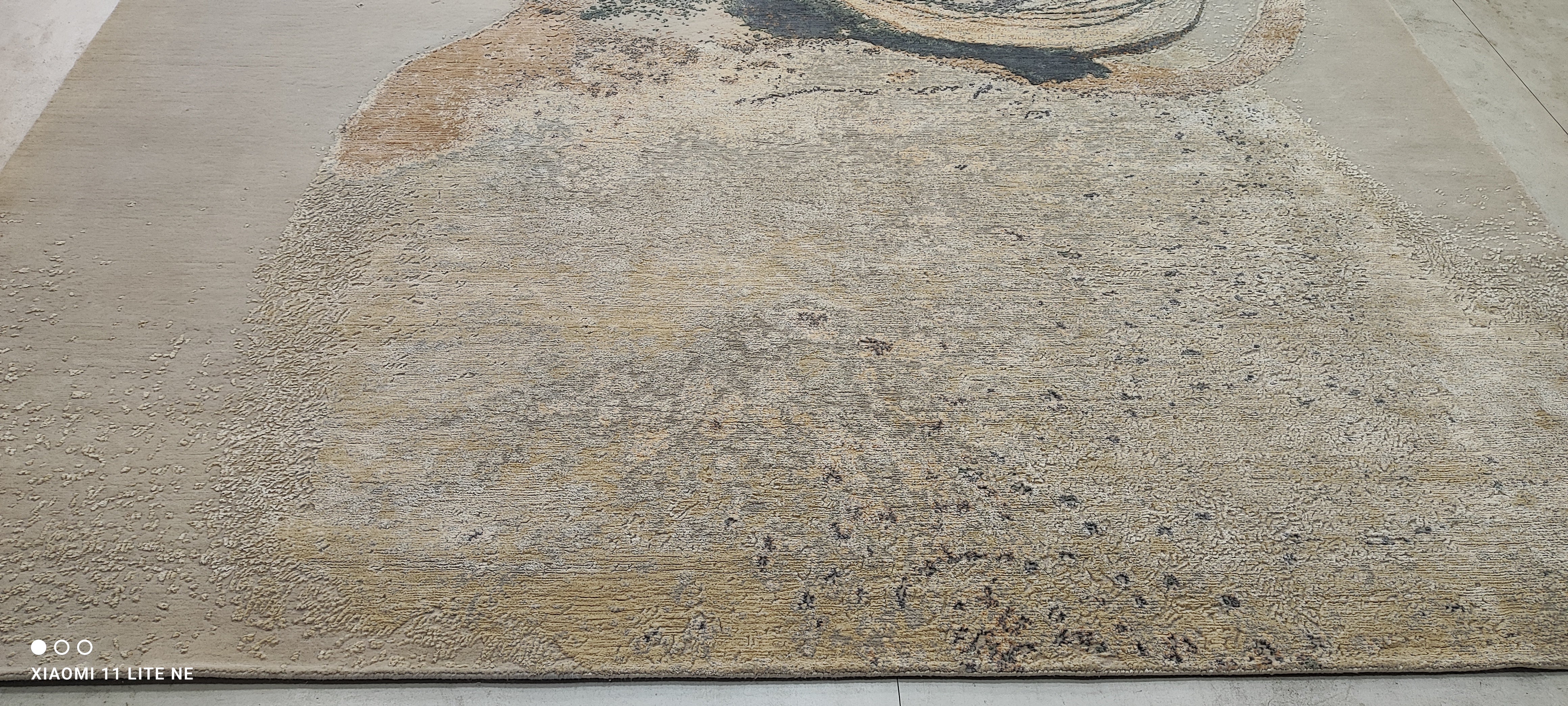 Jay Osmanski 9.3x12.3 Tan Hand-Knotted Modern Abstract Rug