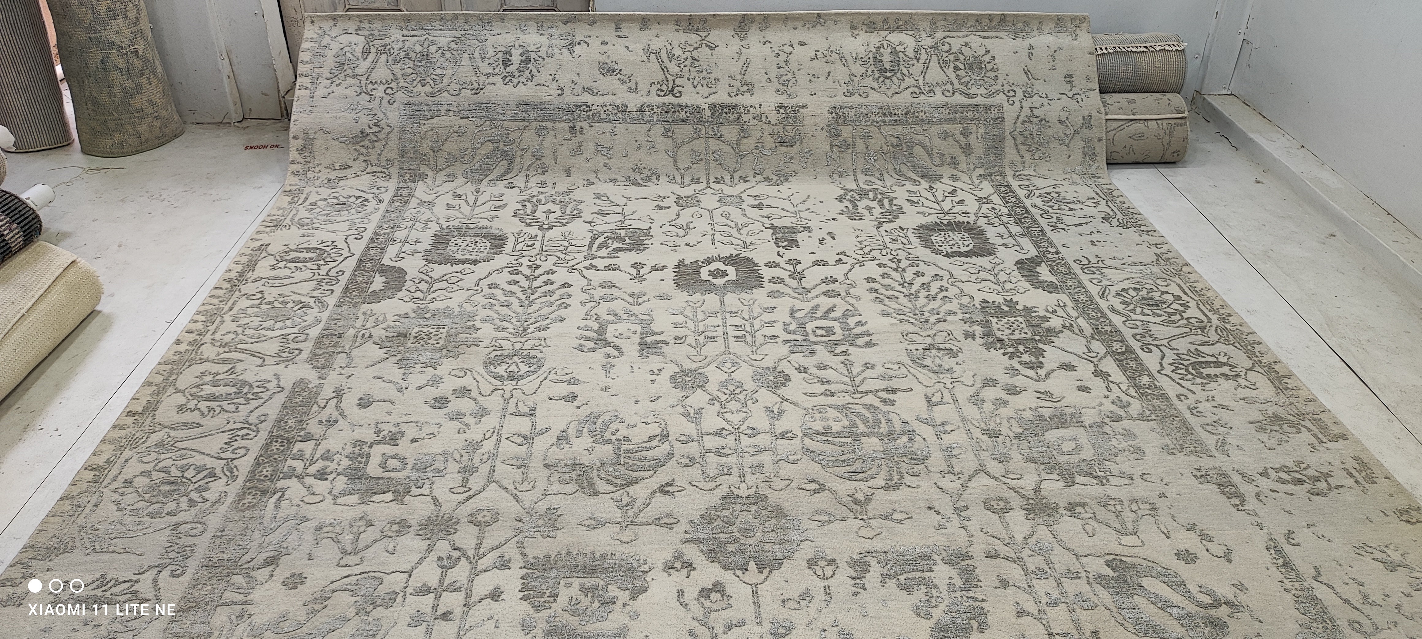 Damon Gupton 9x12 Grey High-Low Hand-Knotted Modern Rug