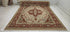 Zara Nikou Sichani 8x10 Ivory and Red Hand-Knotted Kashan Rug