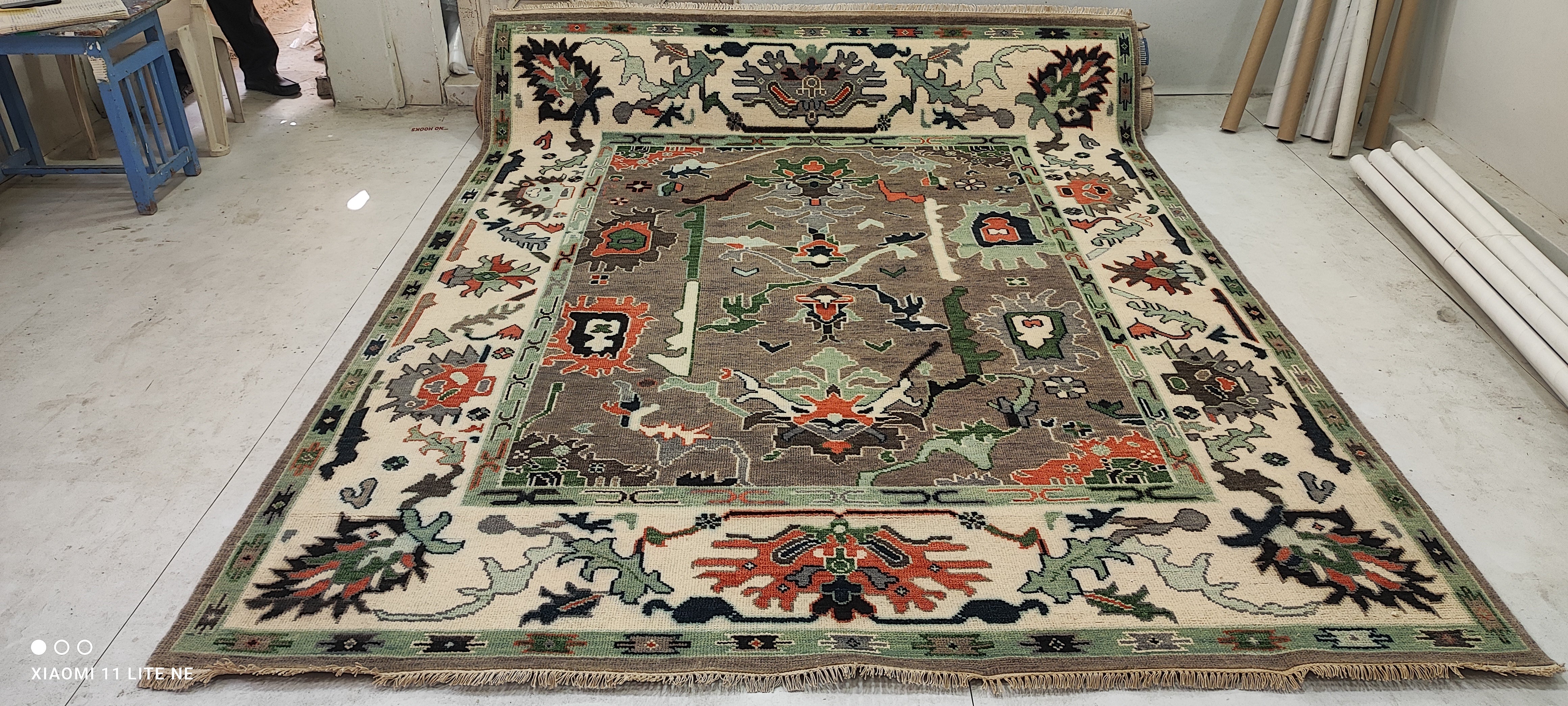 Victoria 8x10 Green Hand-Knotted Oushak