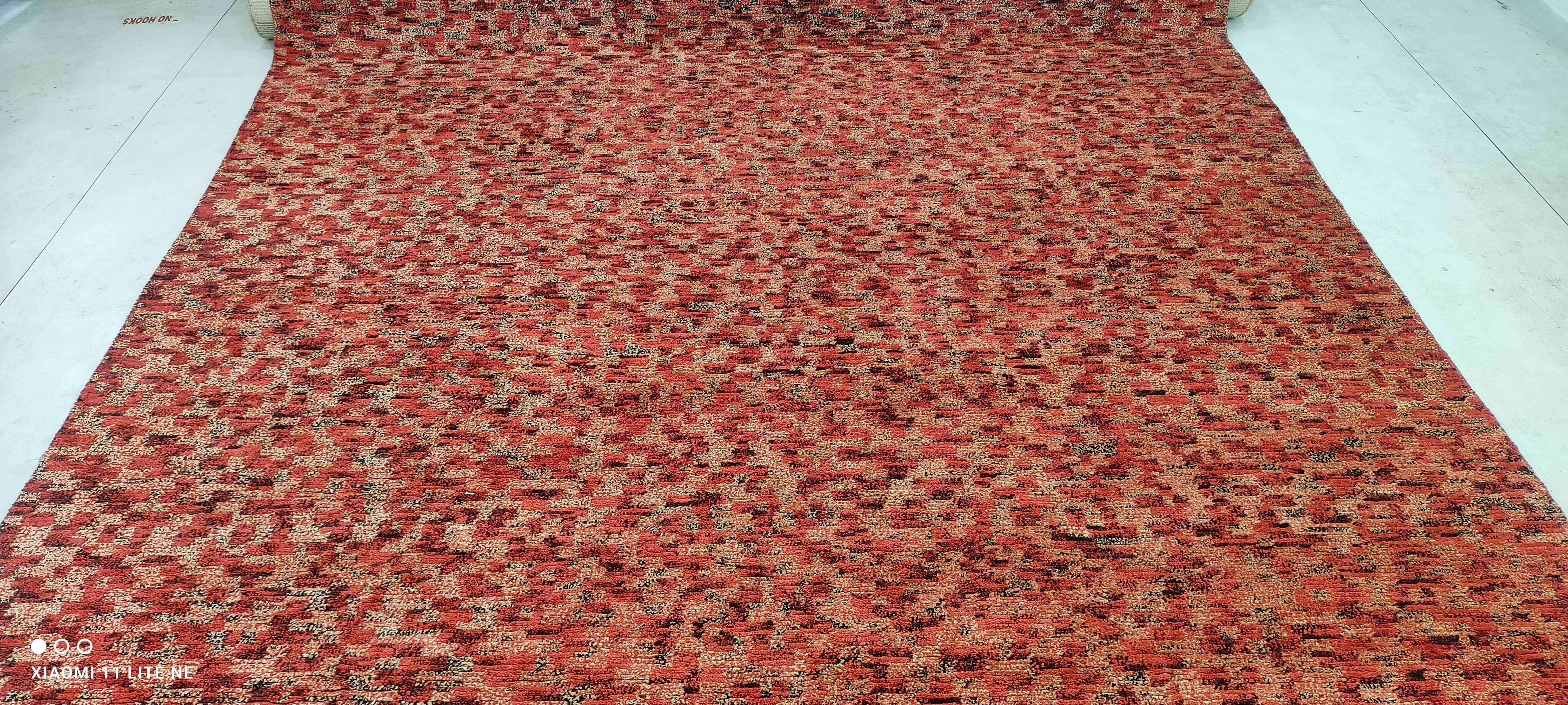C.O. Bassett 7.6x9.6 Red Hand-Knotted Modern Rug
