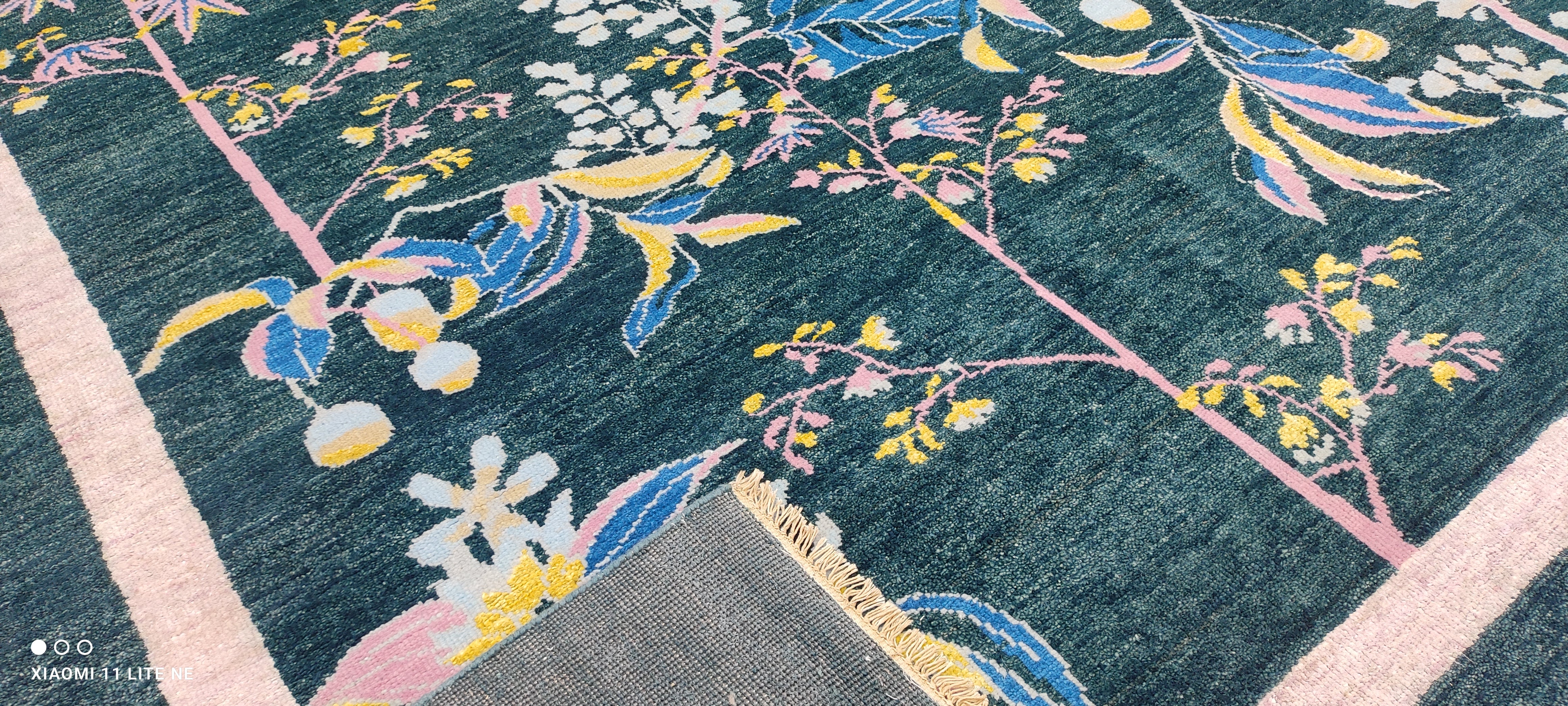 Chave 8x9.9 Blue Hand-Knotted Modern Rug