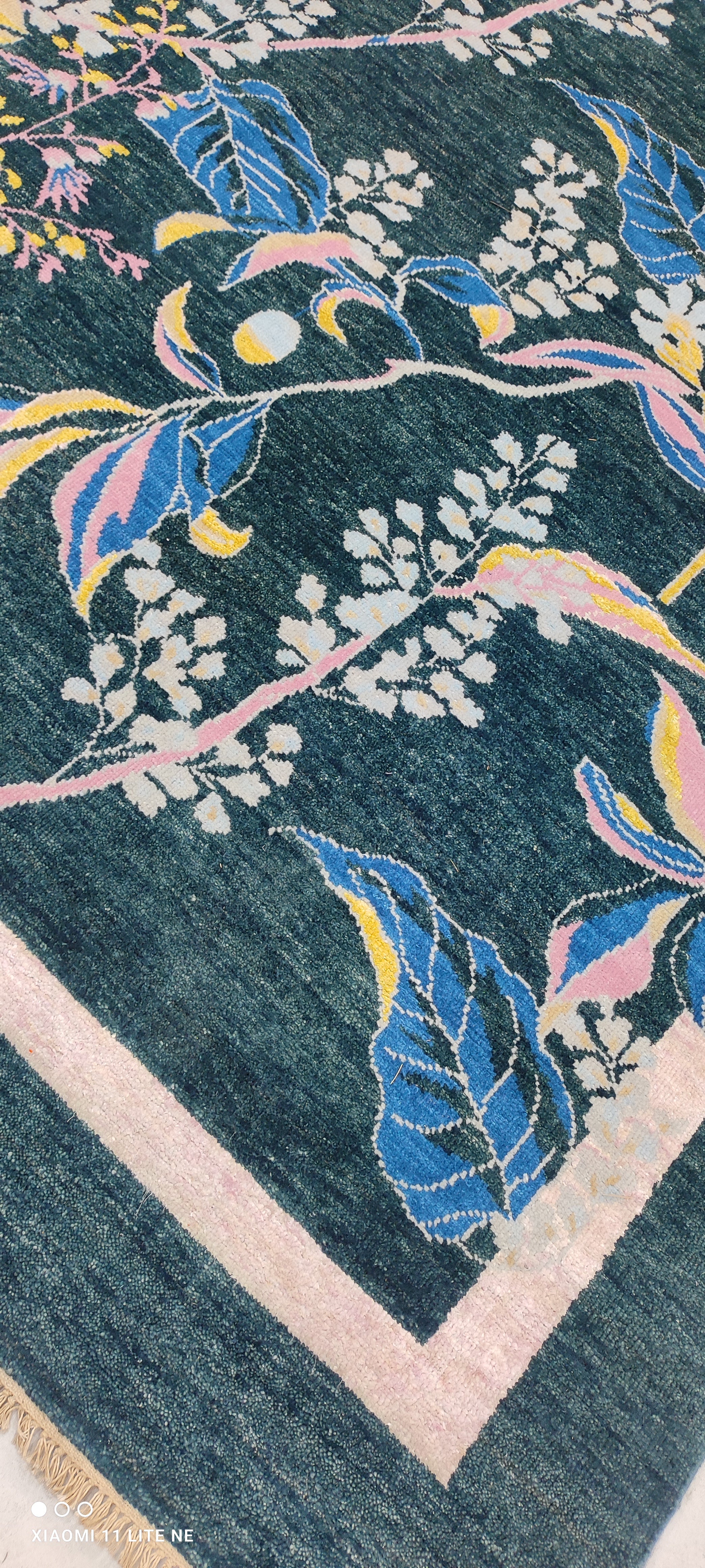 Chave 8x9.9 Blue Hand-Knotted Modern Rug