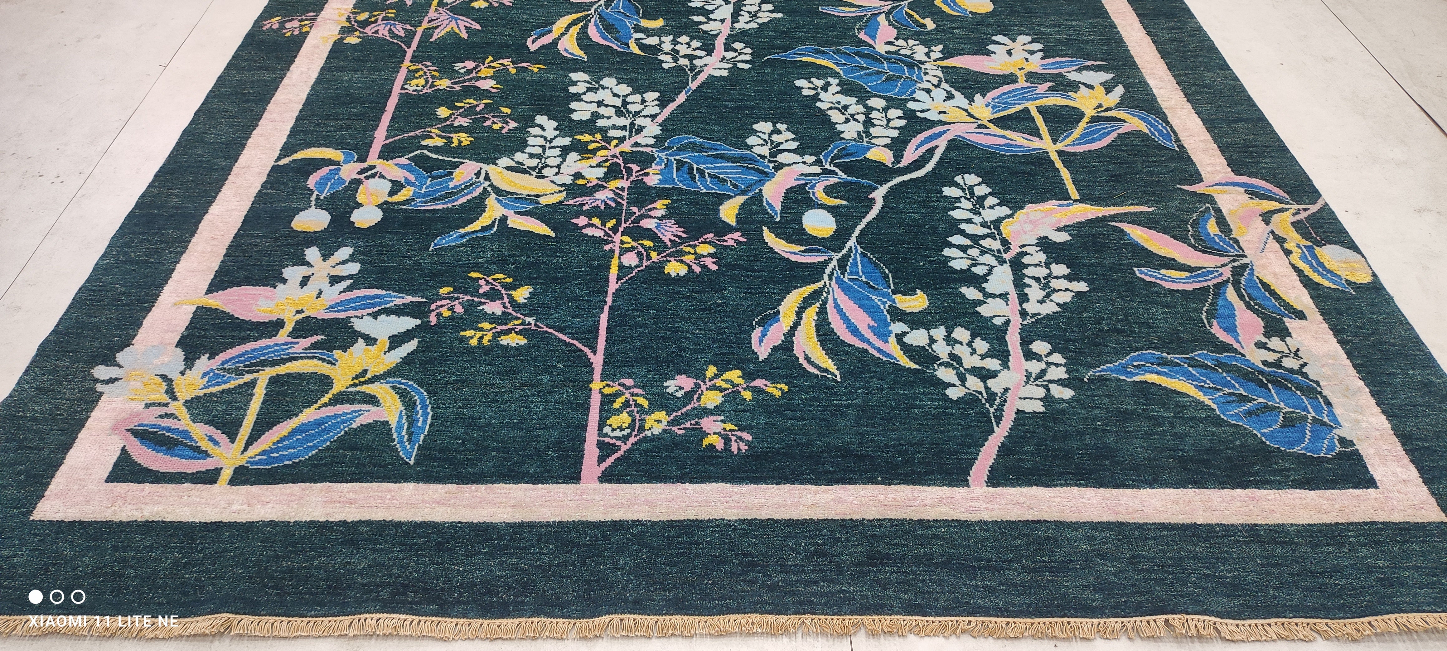 Chave 8x9.9 Blue Hand-Knotted Modern Rug