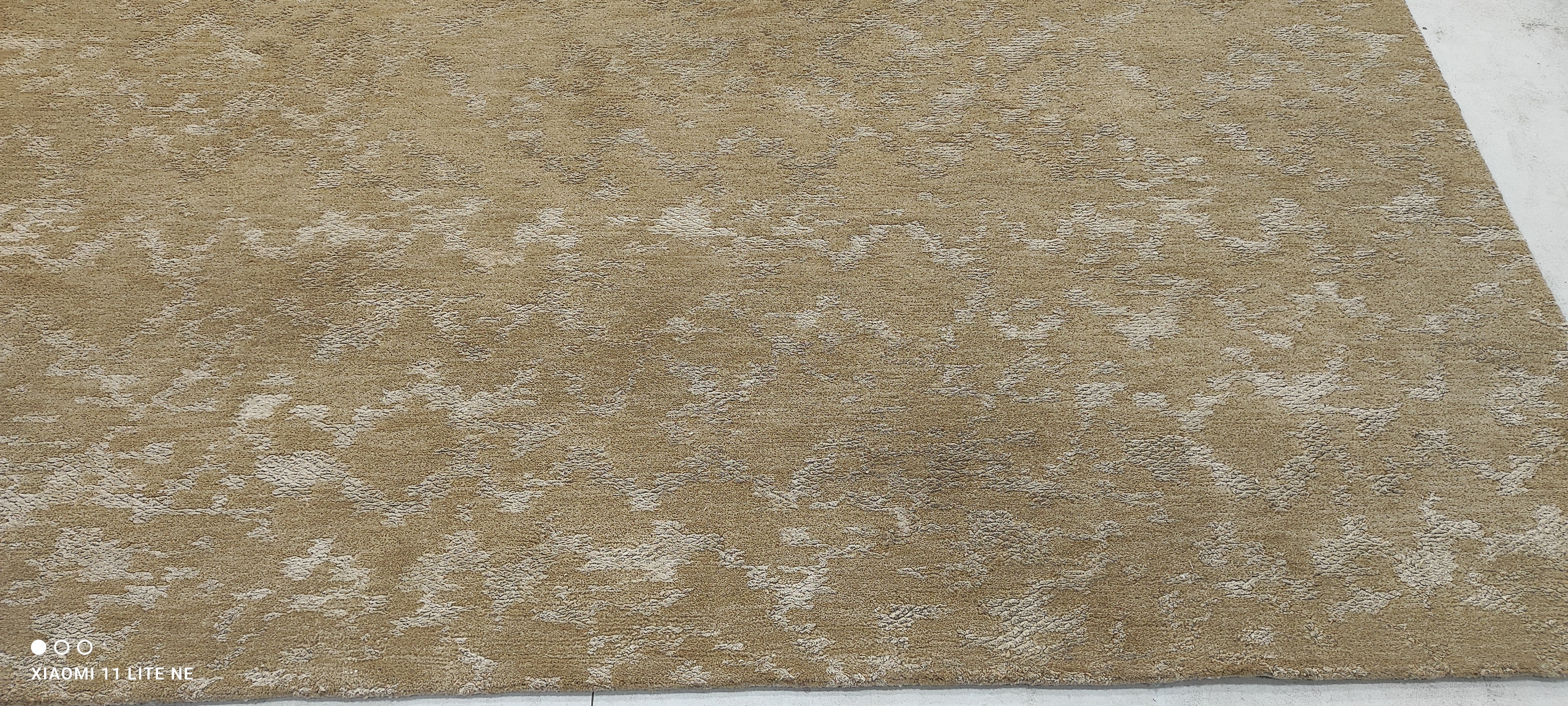 Teach Grant 8x9.9 Brown Hand-Knotted Modern Rug