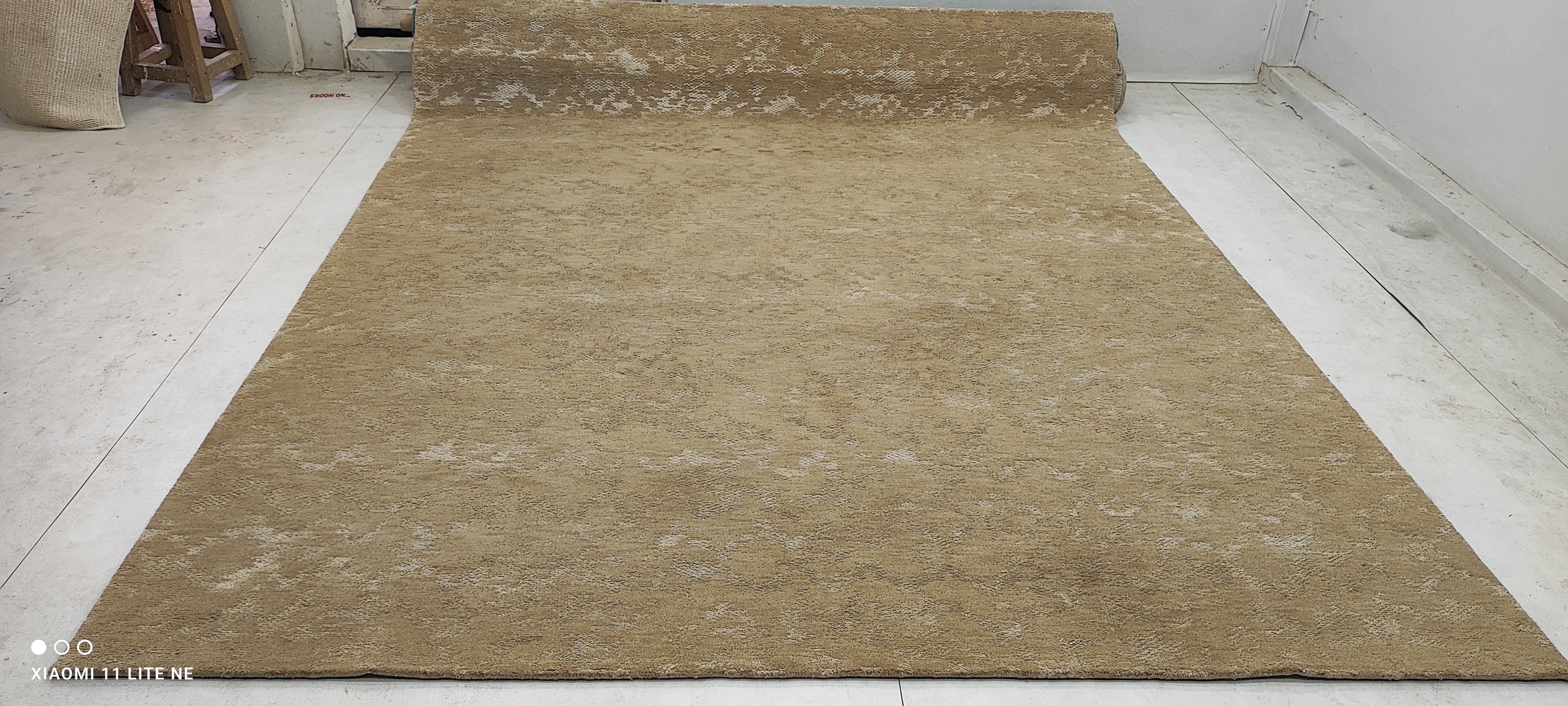 Teach Grant 8x9.9 Brown Hand-Knotted Modern Rug