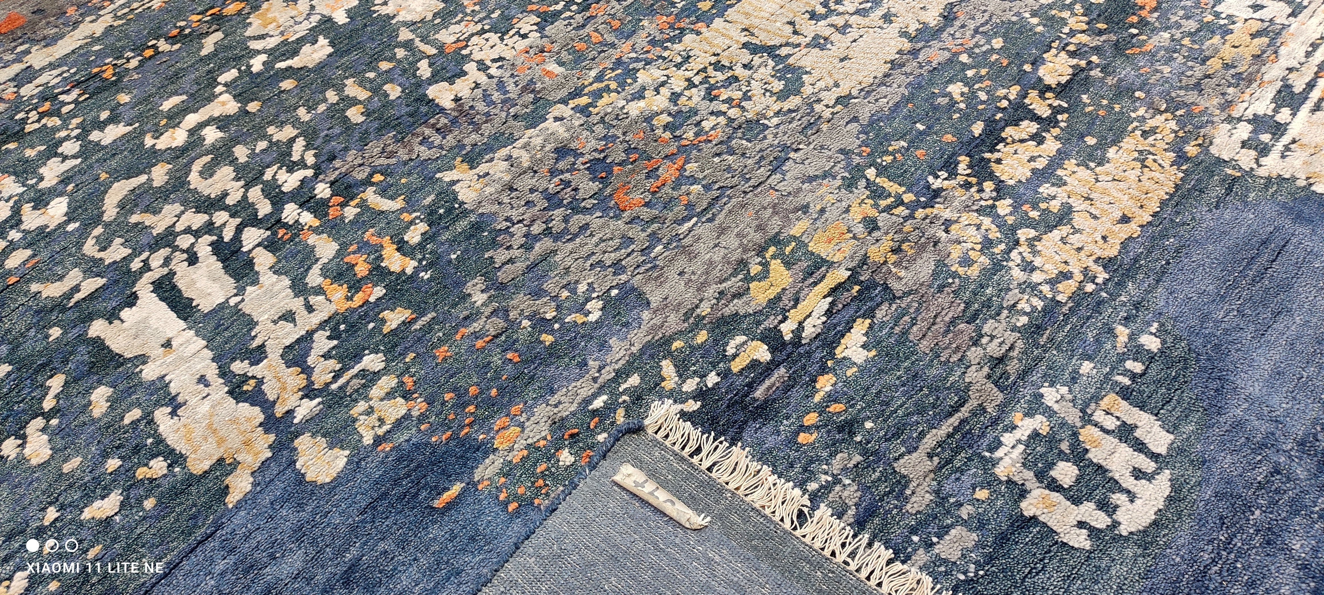 Ashton McBride 7.9x9.9 Blue Hand-Knotted Modern Rug