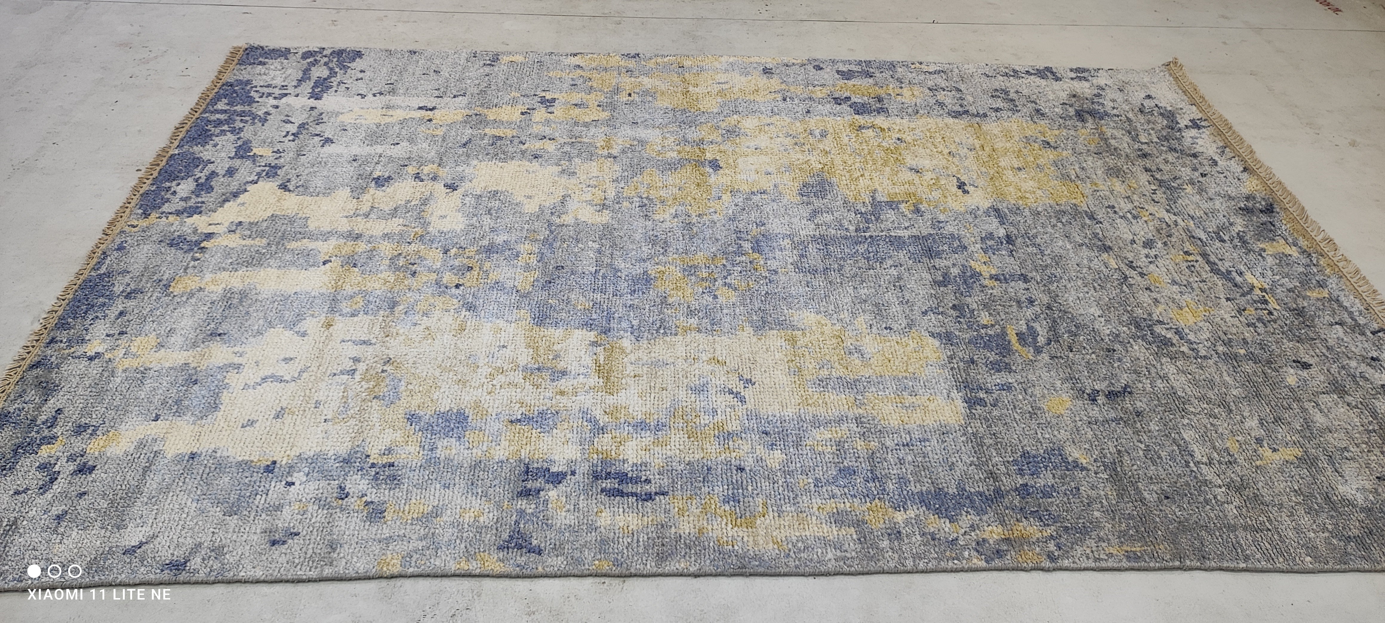 Eric Keenleyside 5x7.9 Light Blue Hand-Knotted Modern Rug