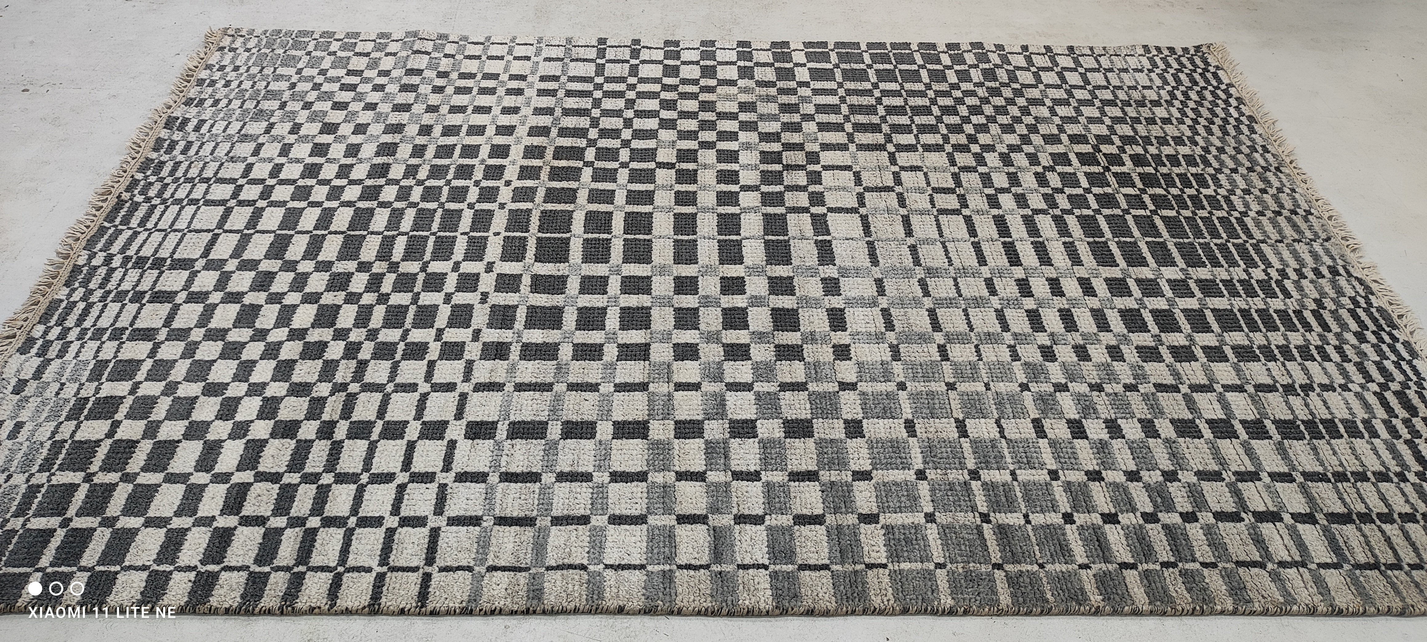 Harrison Xu 4x6 Grey Hand-Knotted Modern Rug
