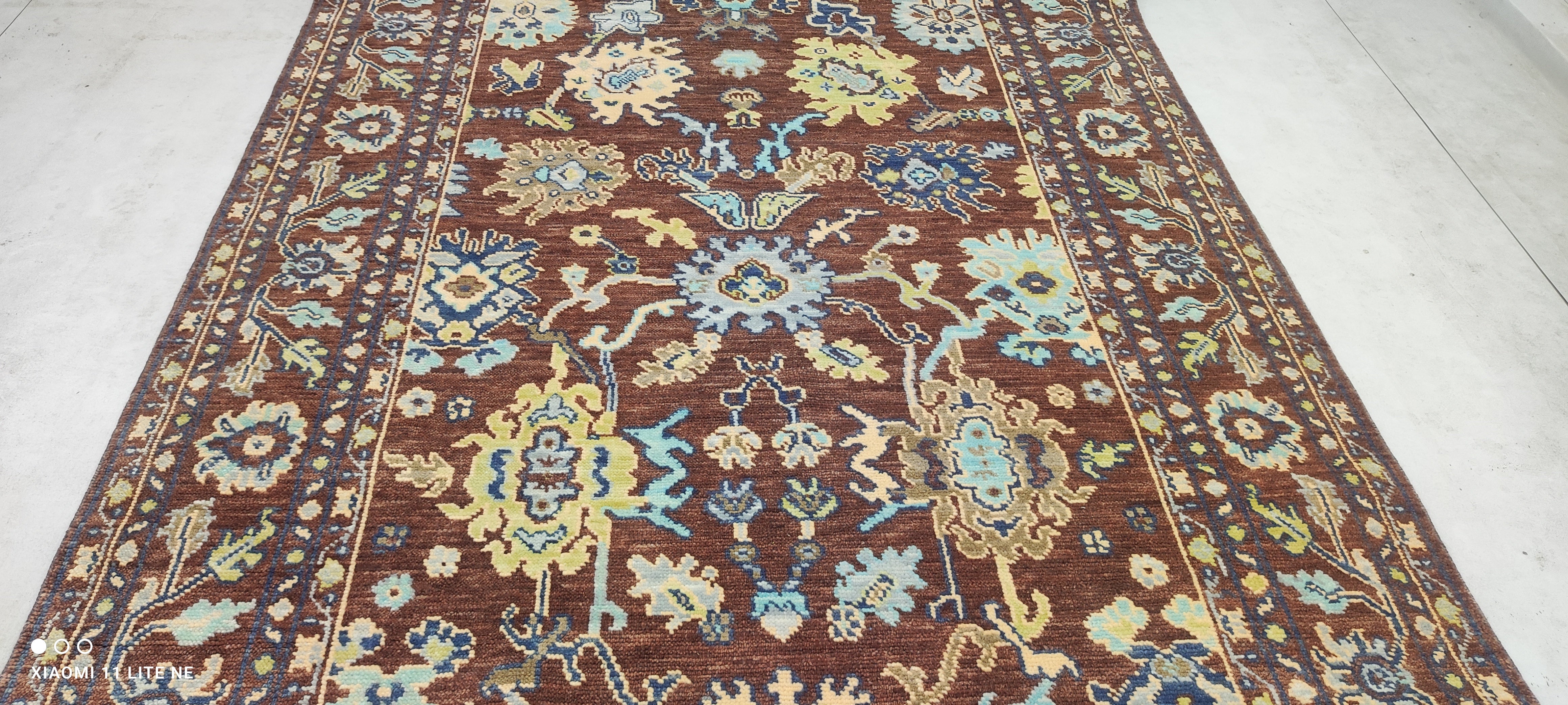 Denise's Friend 6.3x9.6 Brrown Hand-Knotted Oushak