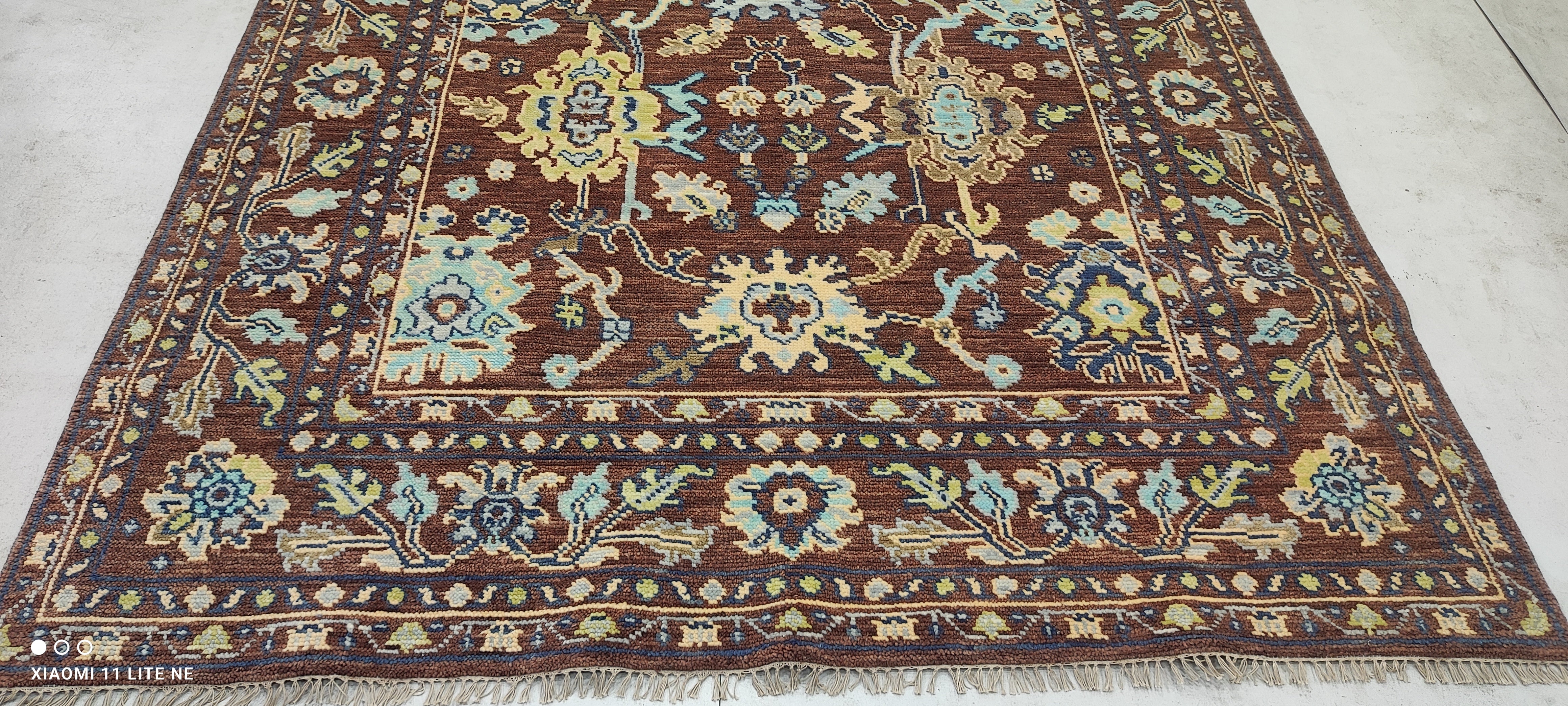 Denise's Friend 6.3x9.6 Brrown Hand-Knotted Oushak