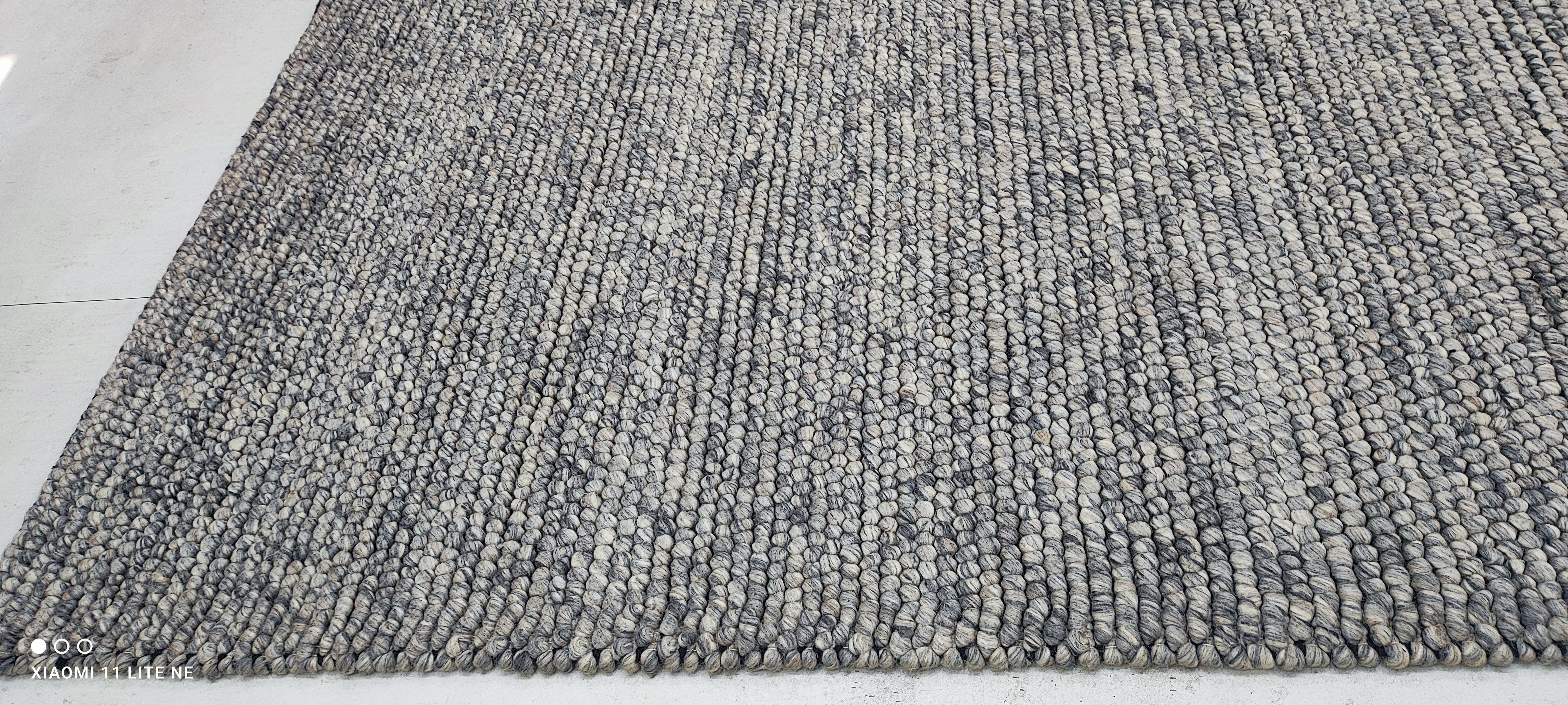 Justin Budfuloski 6.6x9.3 Grey Handwoven Modern Rug