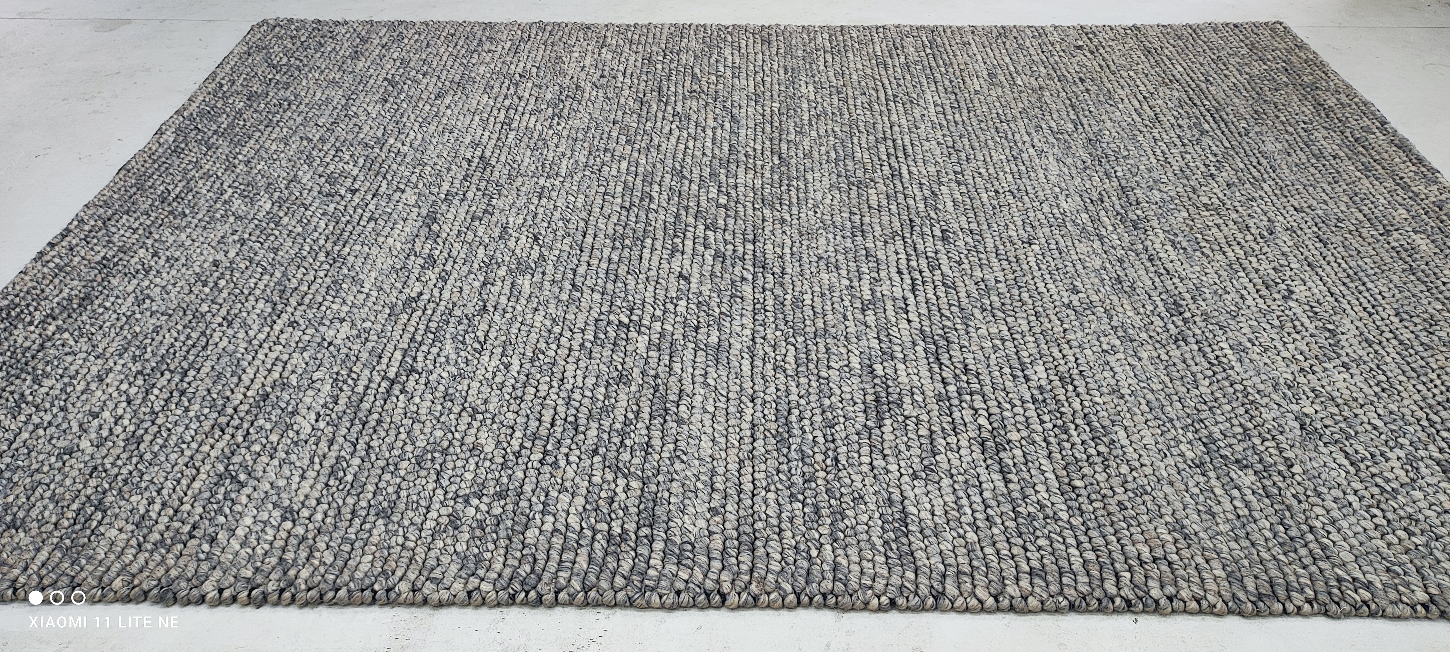 Justin Budfuloski 6.6x9.3 Grey Handwoven Modern Rug