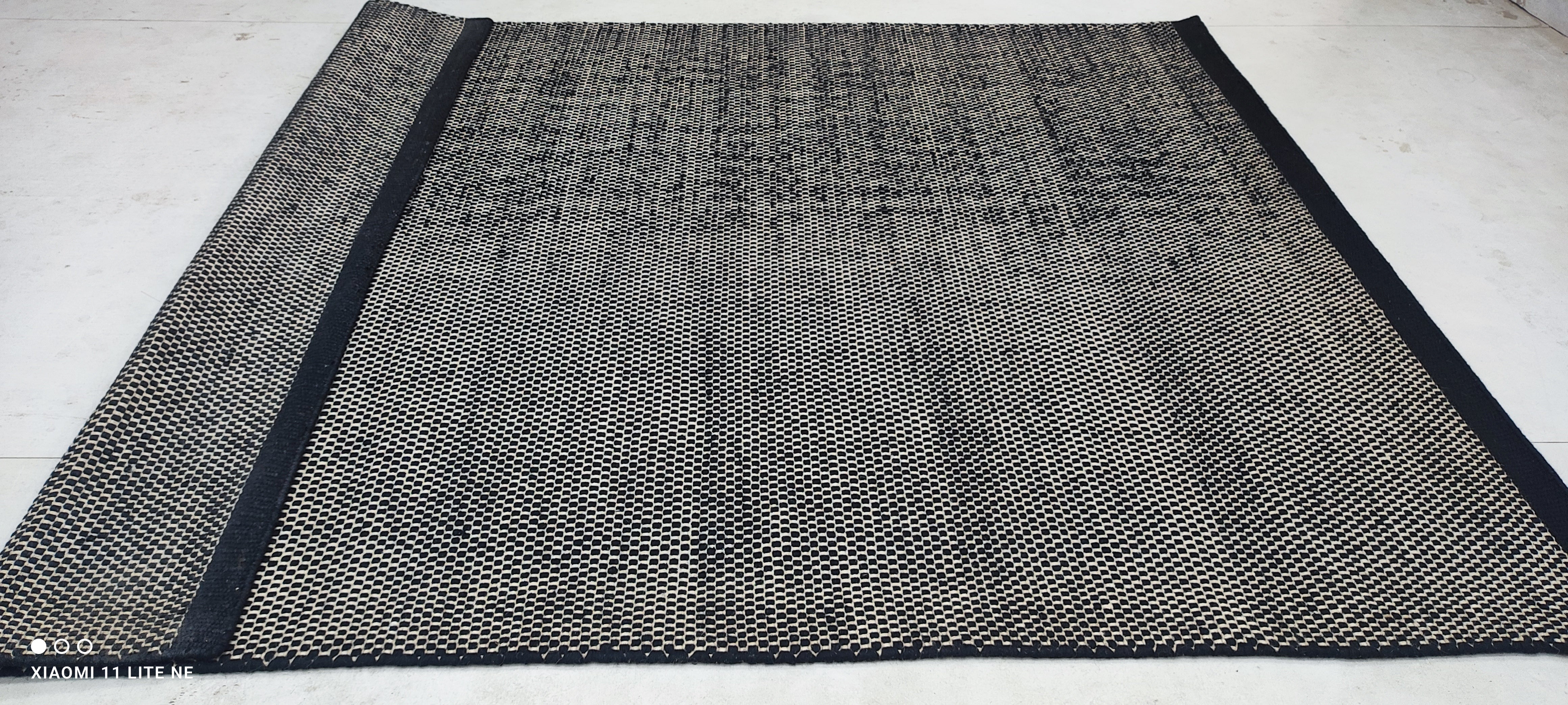 Jeremy Newy 6x7.6 Black Handwoven Modern Rug