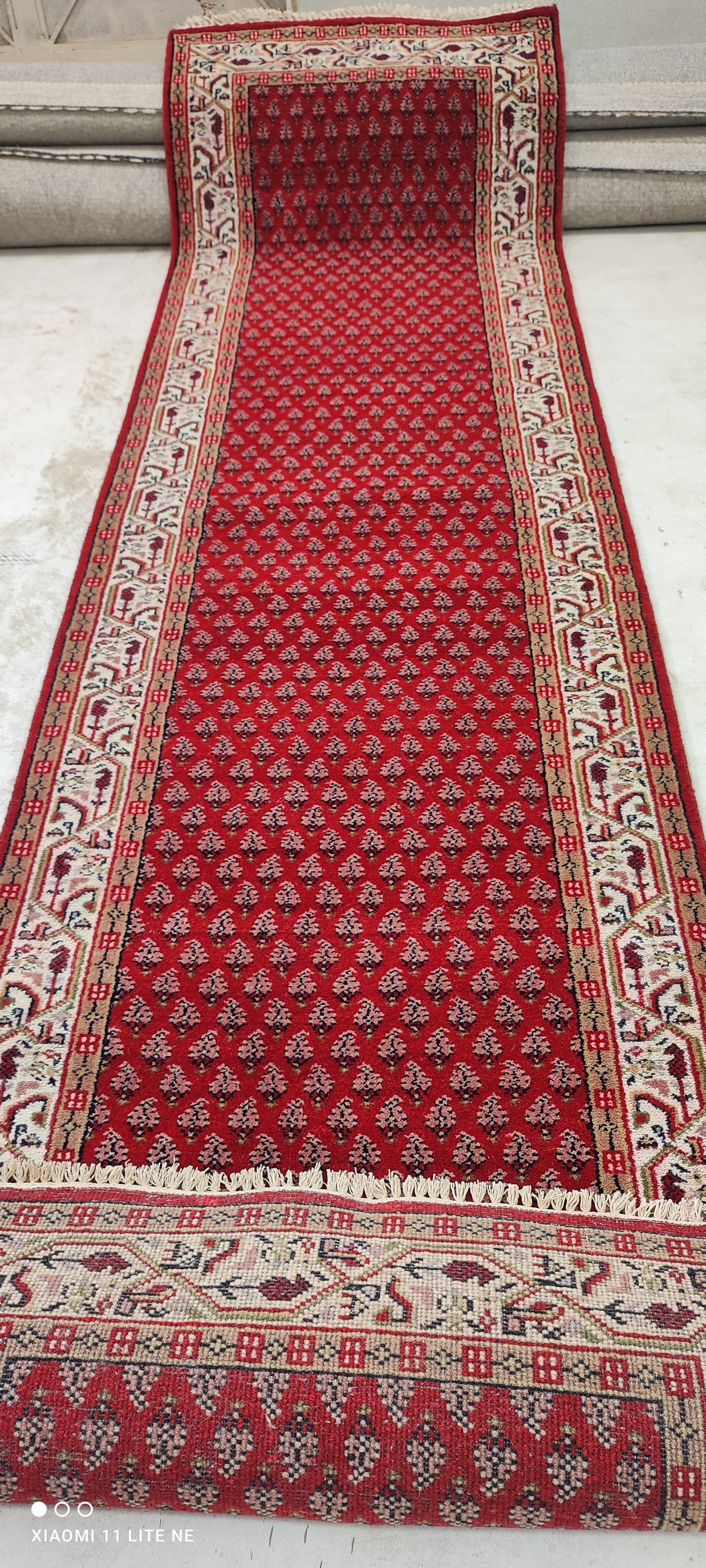 Betsy Joe 2.3x8.9 Red Hand-Knotted Traditional Style Runner