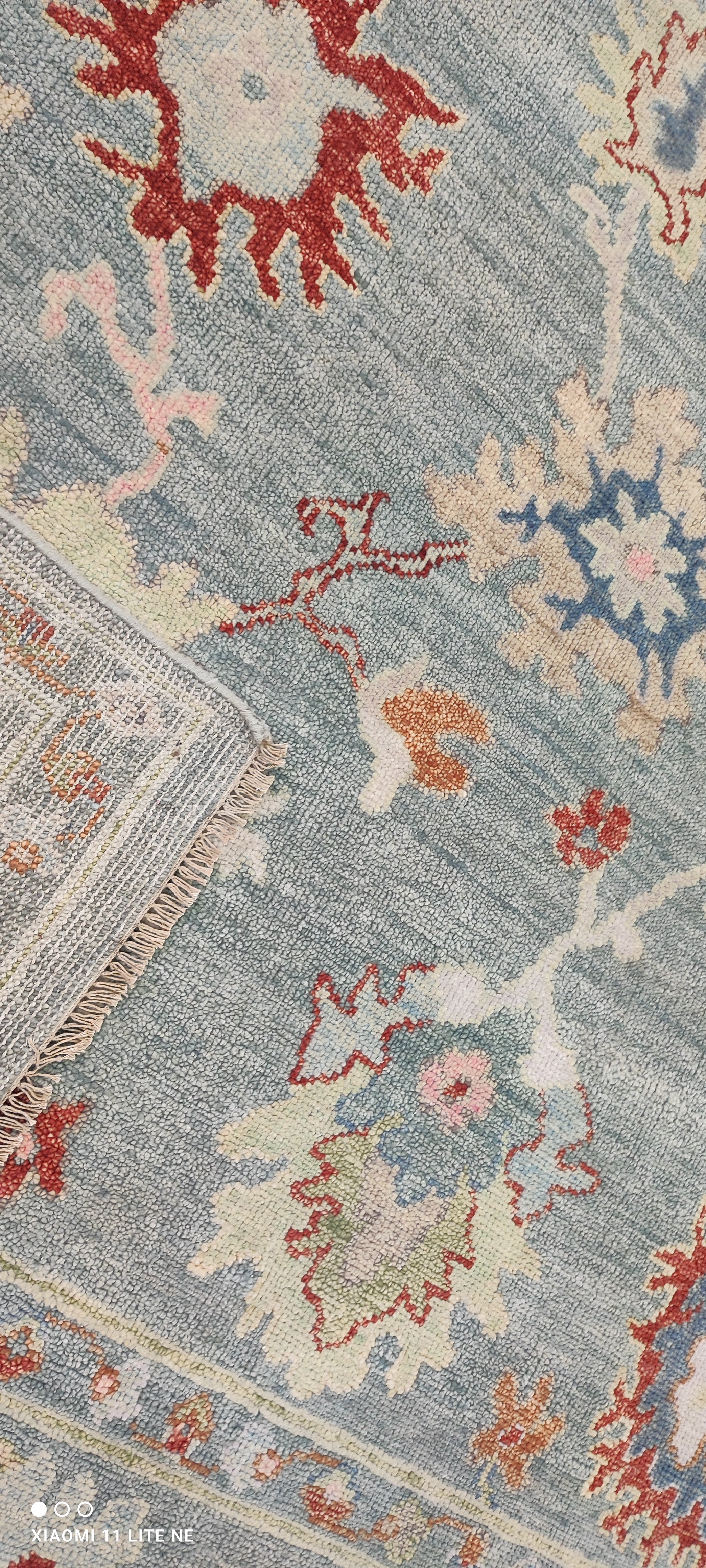 Alison Leiby 8x10 Blue Hand-Knotted Oushak Rug