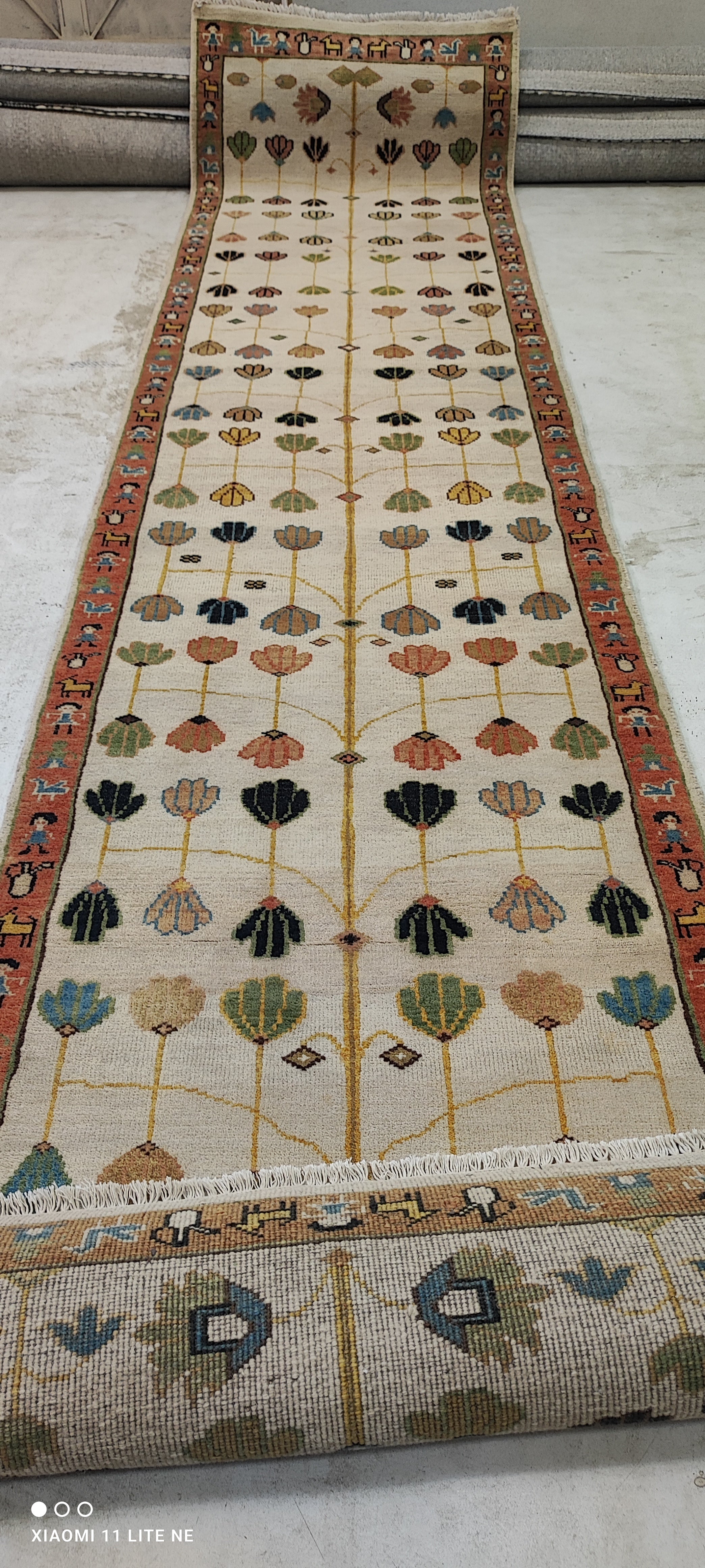Rachel Brosnahan 2.6x11 Multi Color Hand-Knotted Oushak Runner