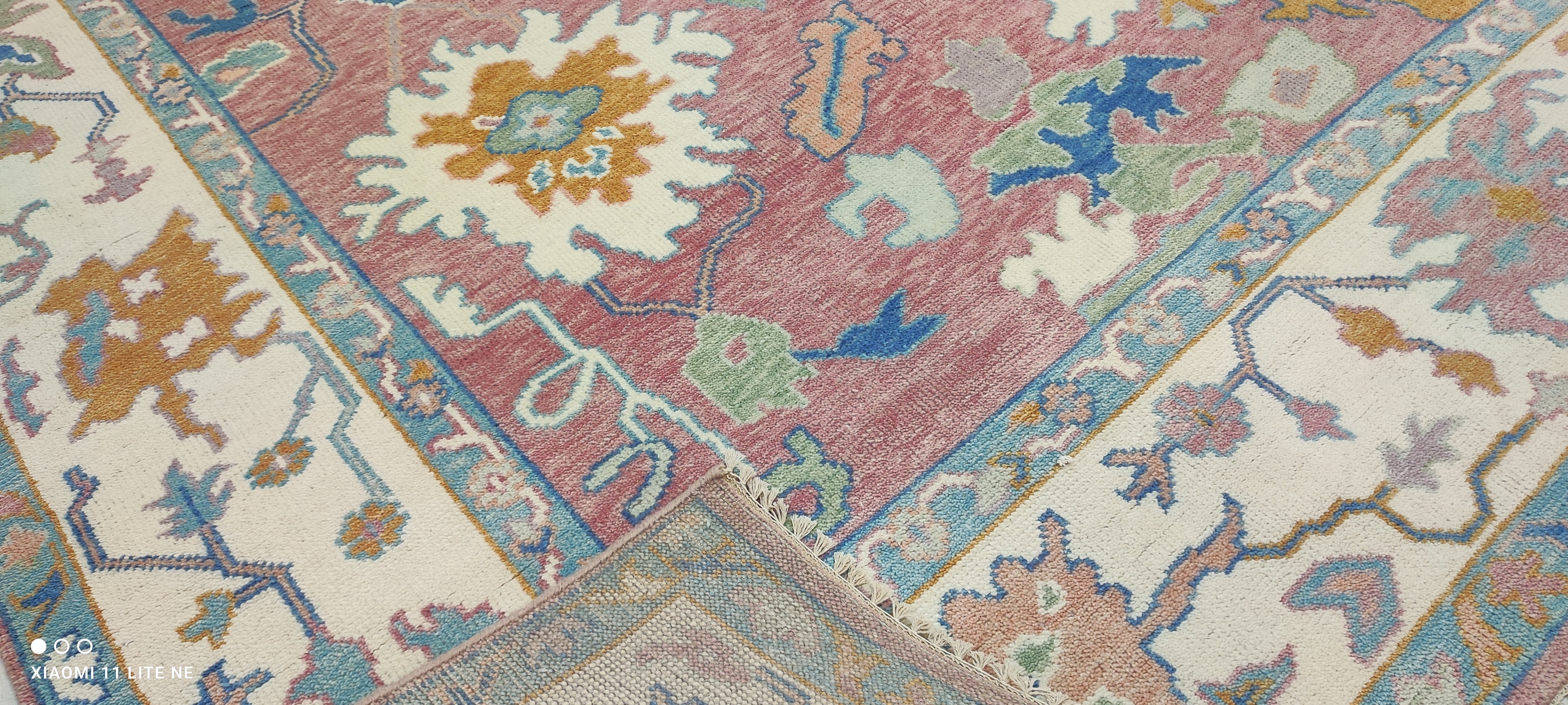 Alabama Barker 8x10 Pink Hand-Knotted Oushak Rug