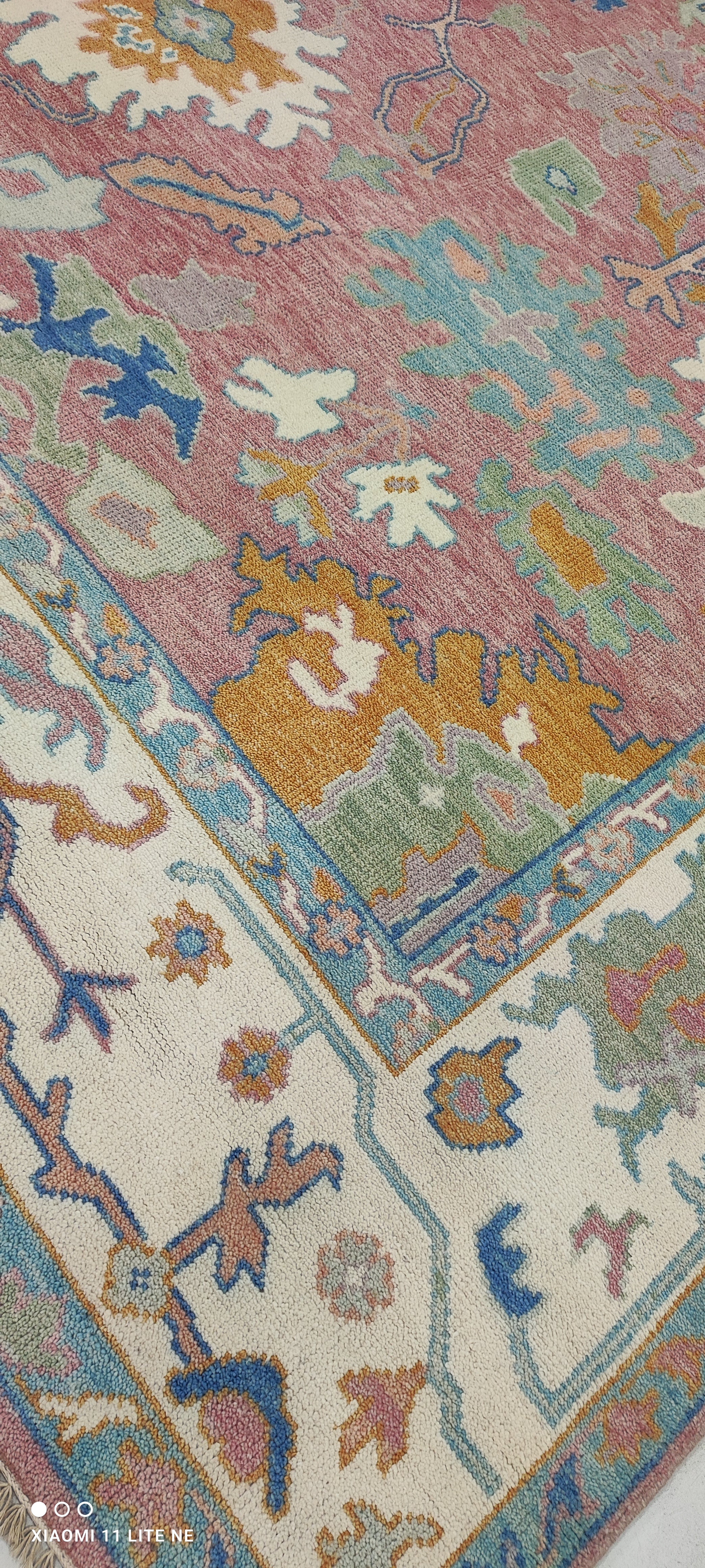 Alabama Barker 8x10 Pink Hand-Knotted Oushak Rug
