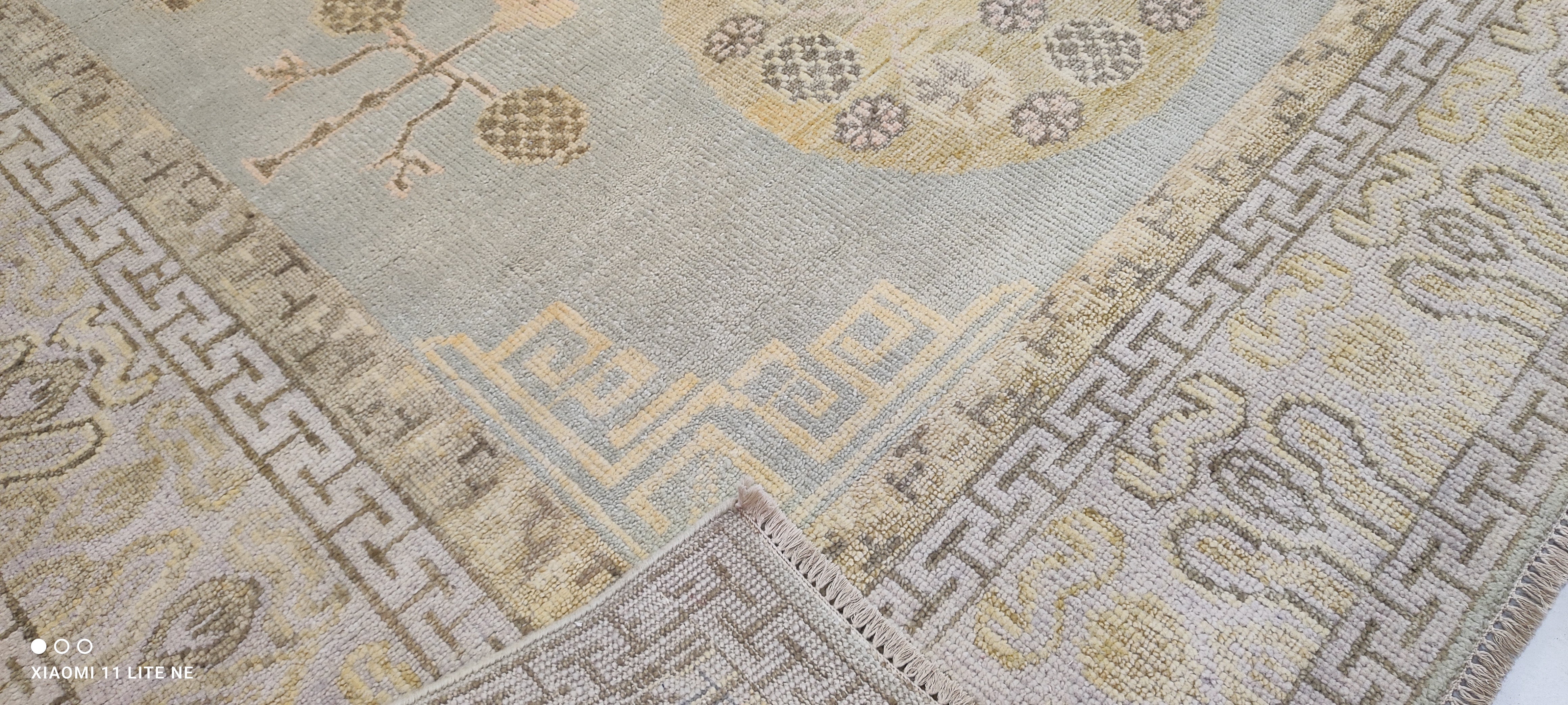 Madeleine Martin 8x10 Light Blue Hand-Knotted Oushak Rug