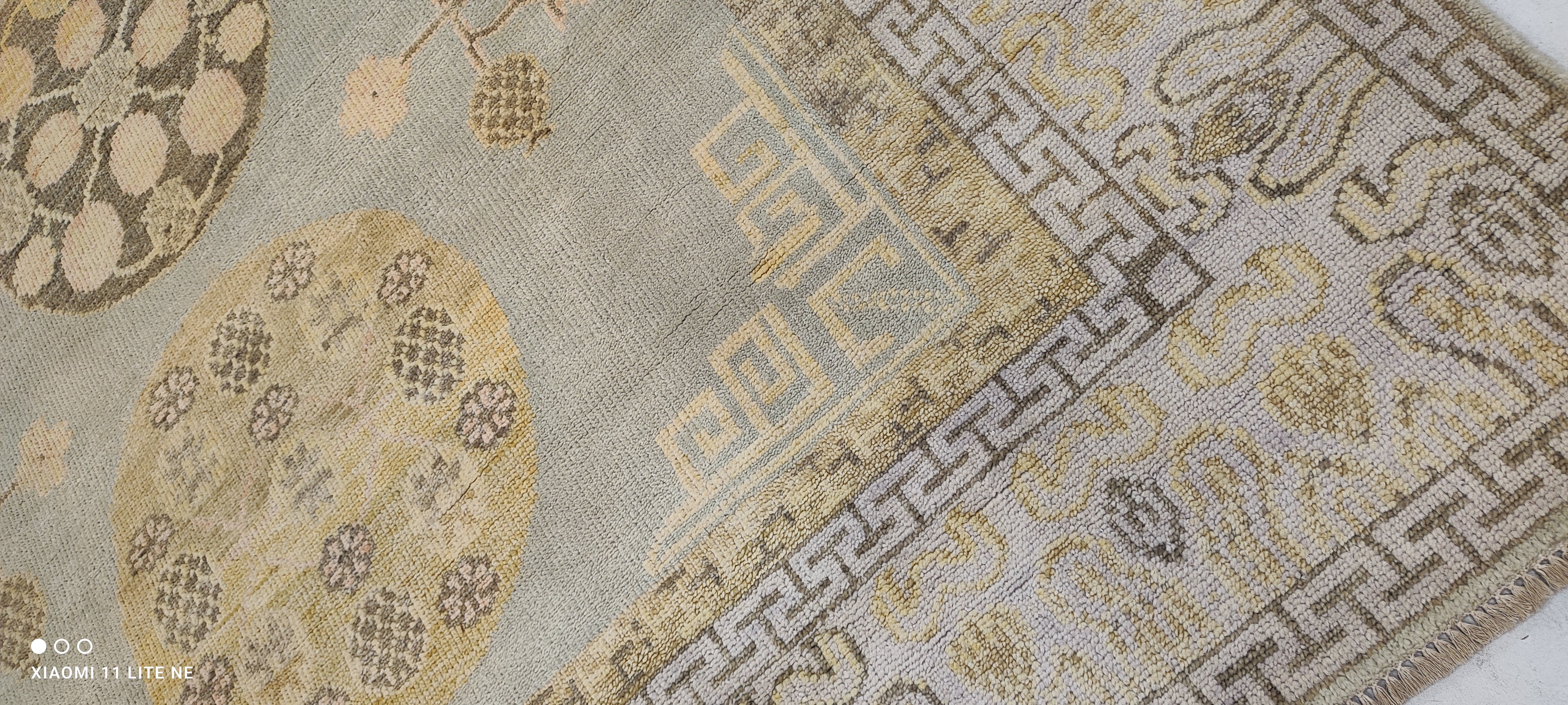 Madeleine Martin 8x10 Light Blue Hand-Knotted Oushak Rug