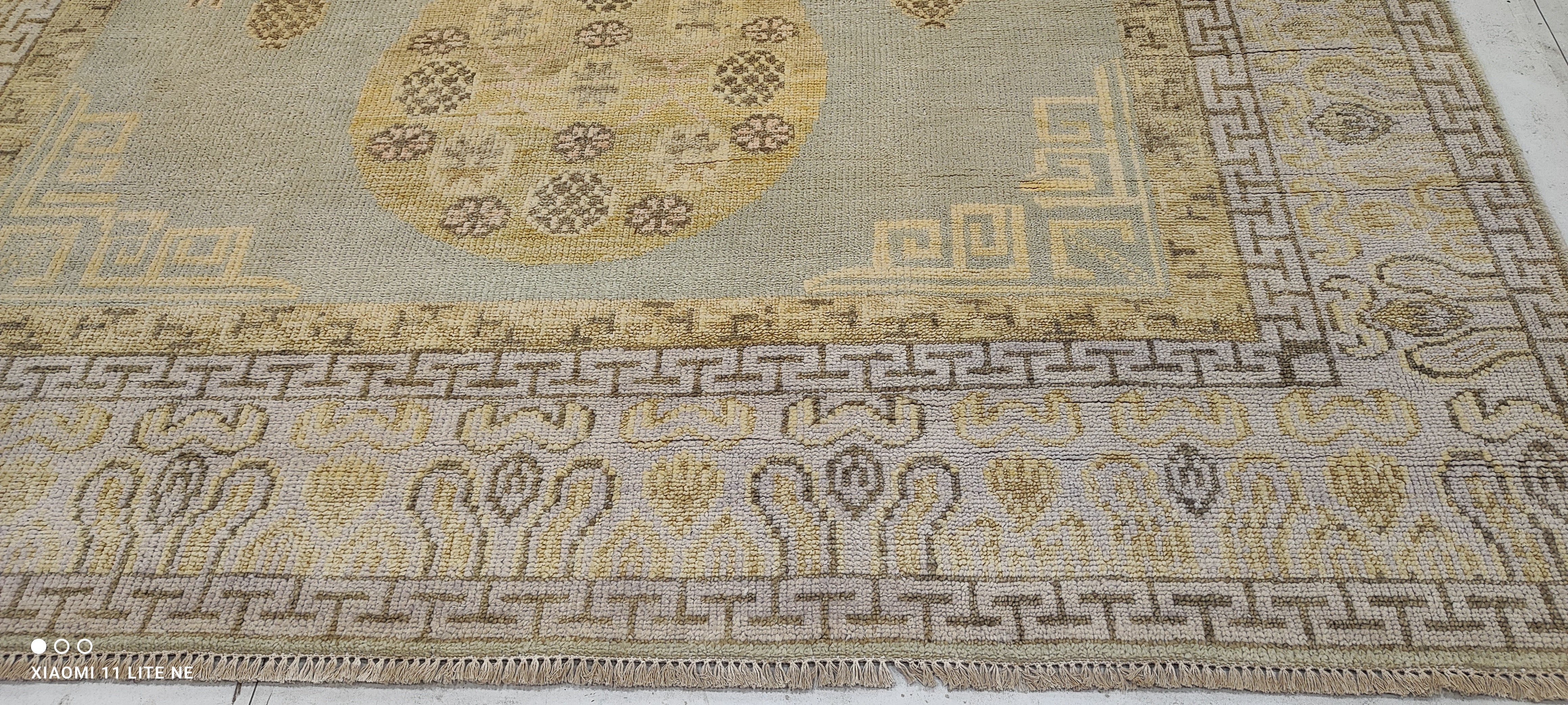 Madeleine Martin 8x10 Light Blue Hand-Knotted Oushak Rug