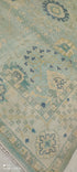 Annie Golden 8x10 Light Blue Hand-Knotted Oushak Rug