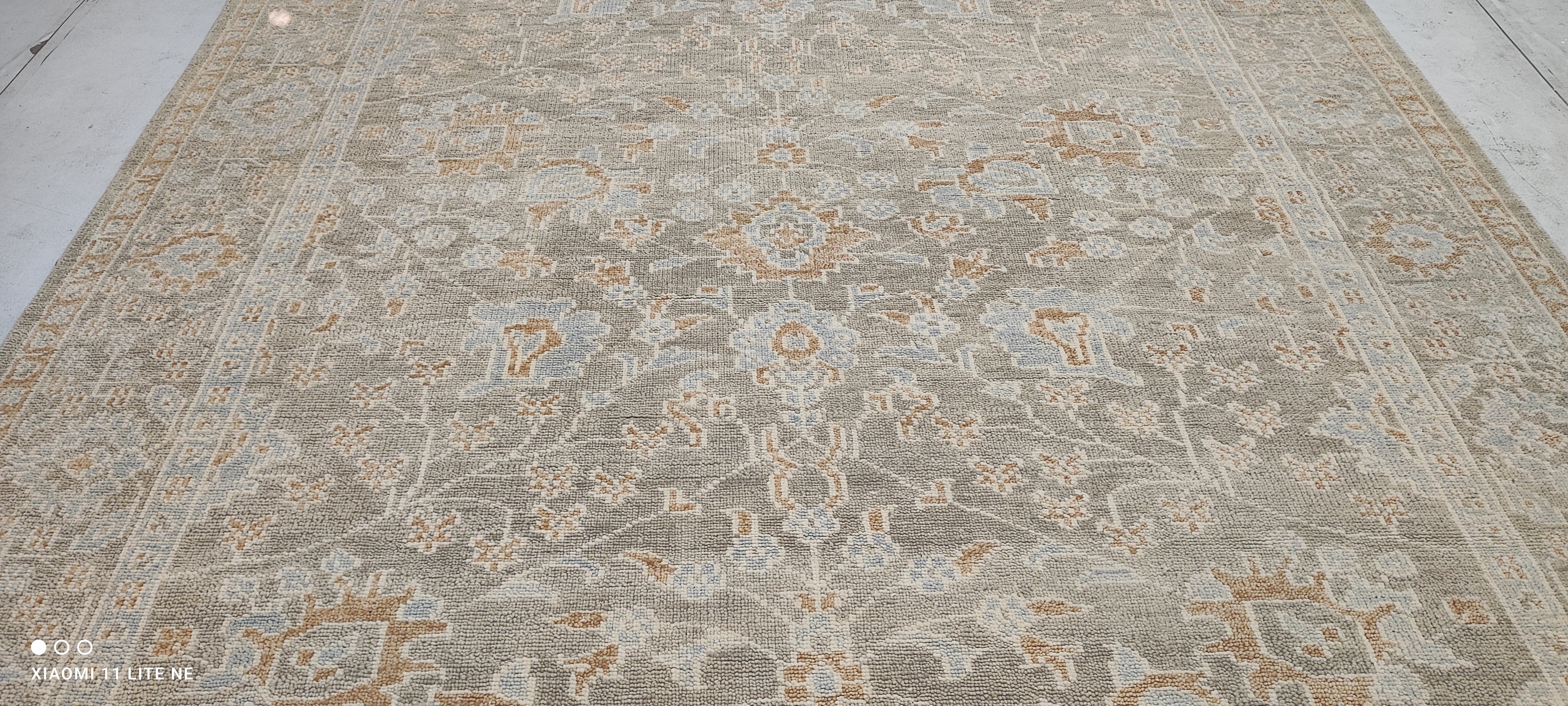 Barbara Miluski 8x10 Light Brown Hand-Knotted Oushak Rug