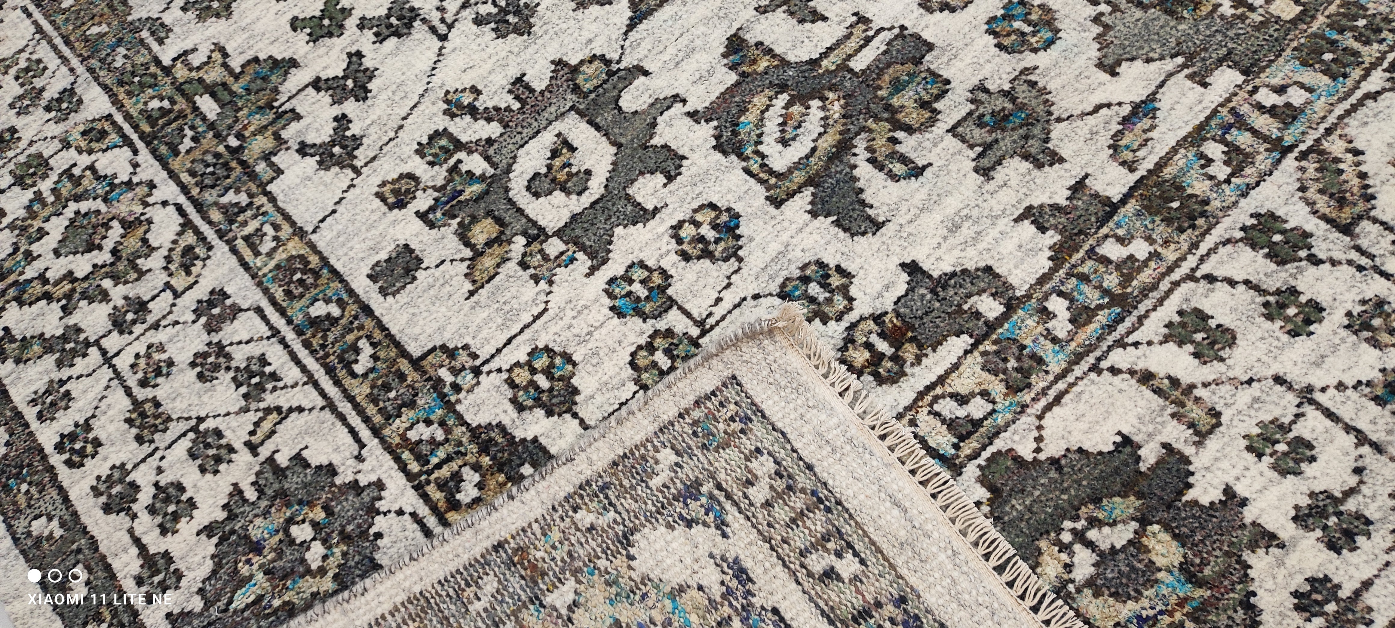 Lilli Stein 8x10 Silver Hand-Knotted Oushak Rug