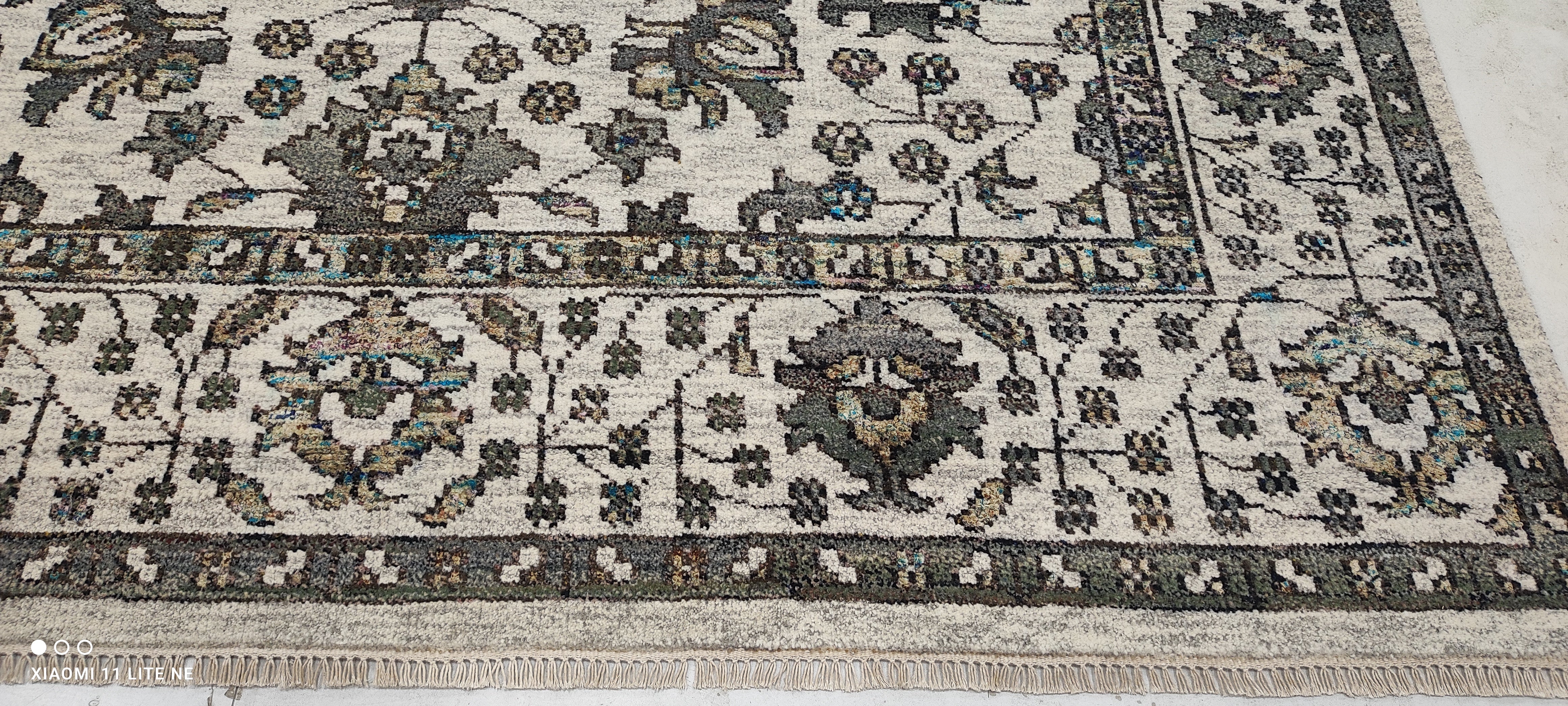 Lilli Stein 8x10 Silver Hand-Knotted Oushak Rug