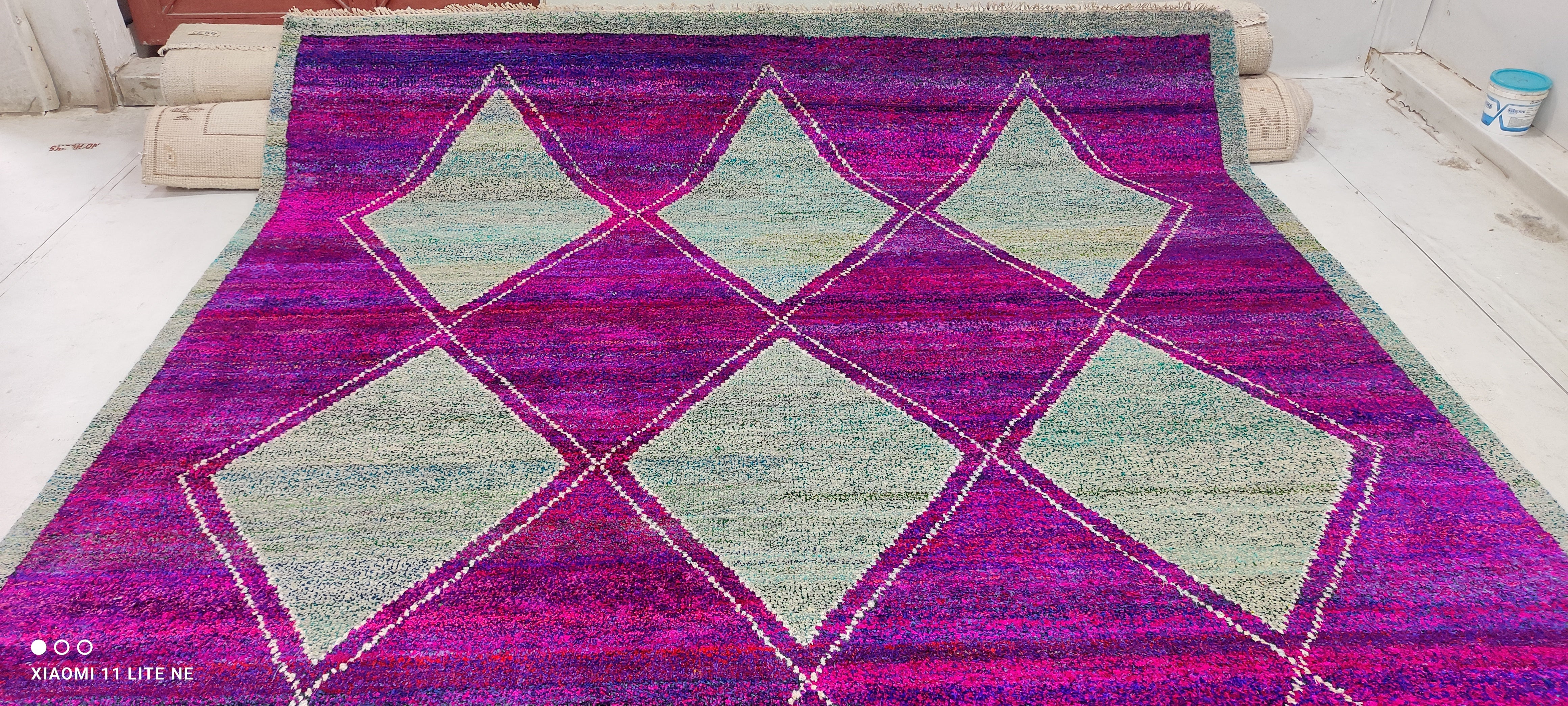 Brandon Uranowitz 8x10 Purple Hand-Knotted Modern Style Rug