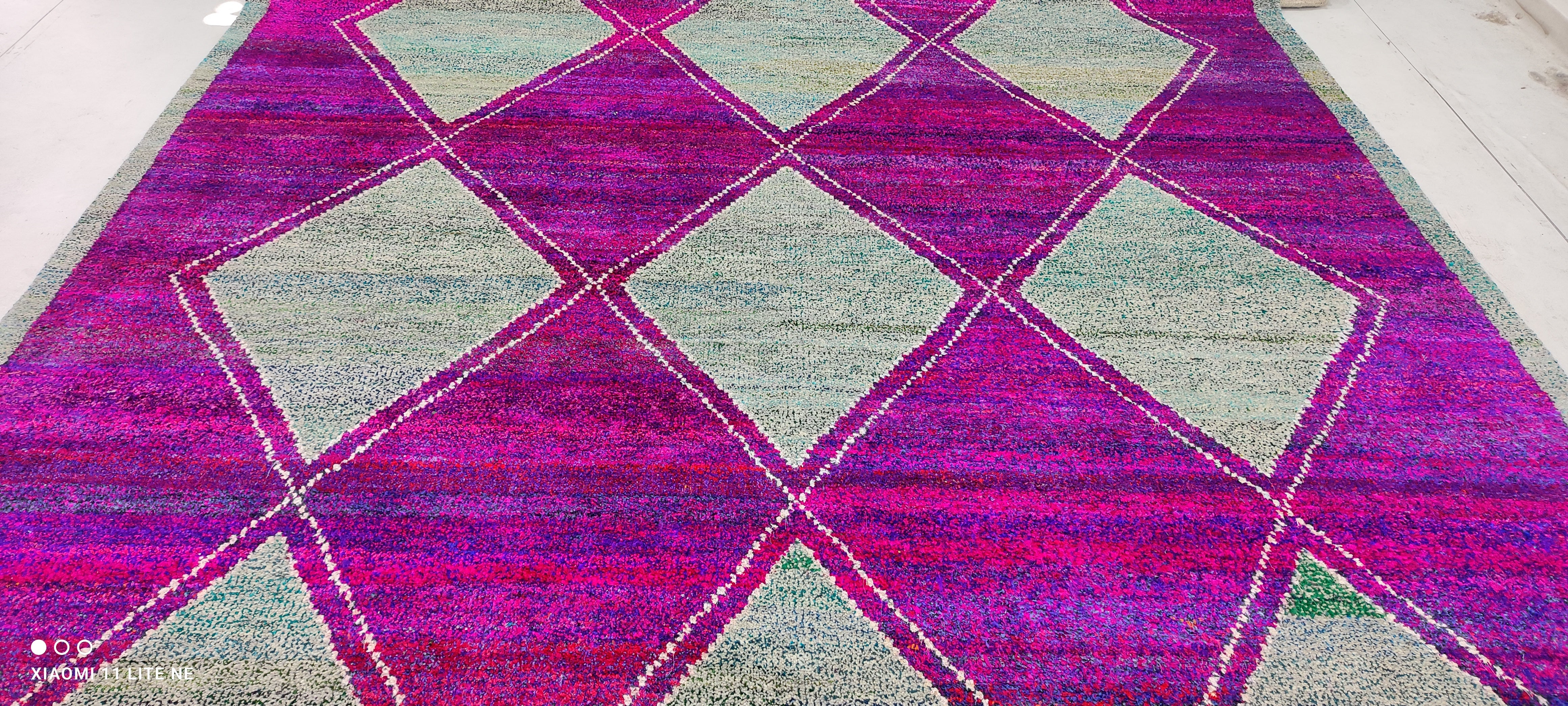 Brandon Uranowitz 8x10 Purple Hand-Knotted Modern Style Rug