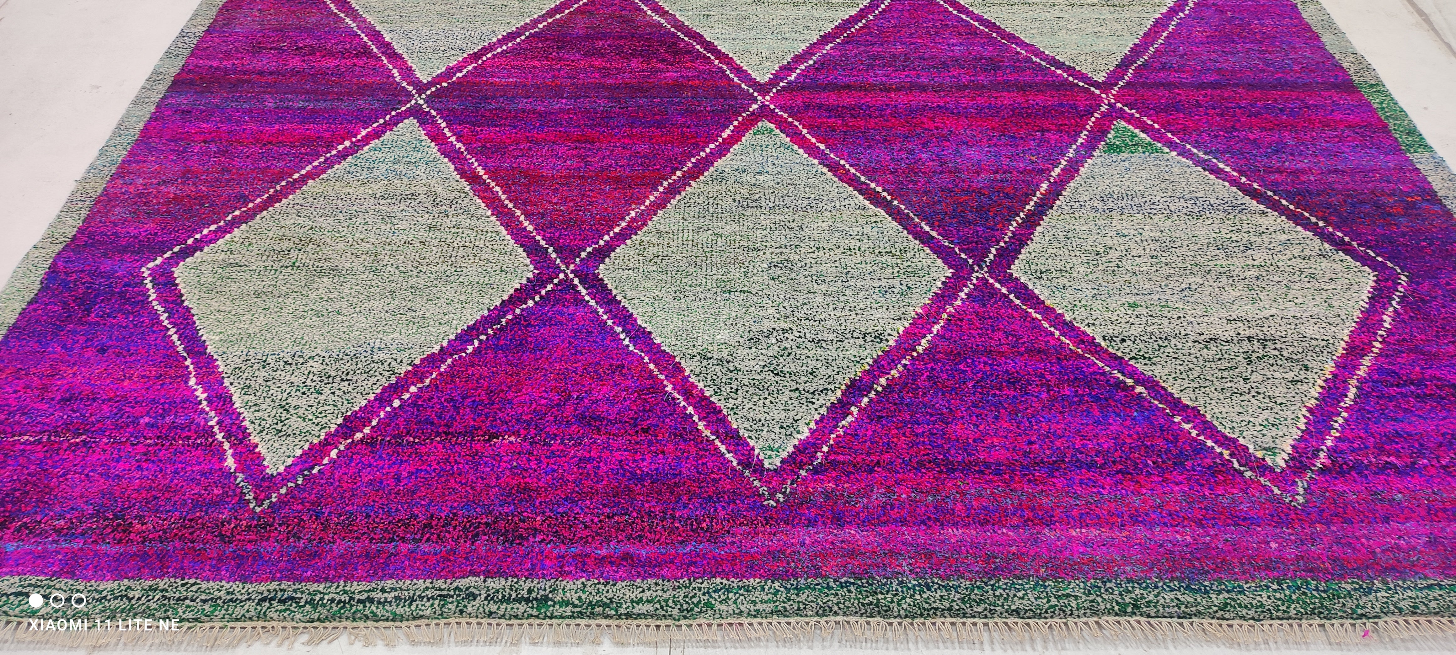 Brandon Uranowitz 8x10 Purple Hand-Knotted Modern Style Rug