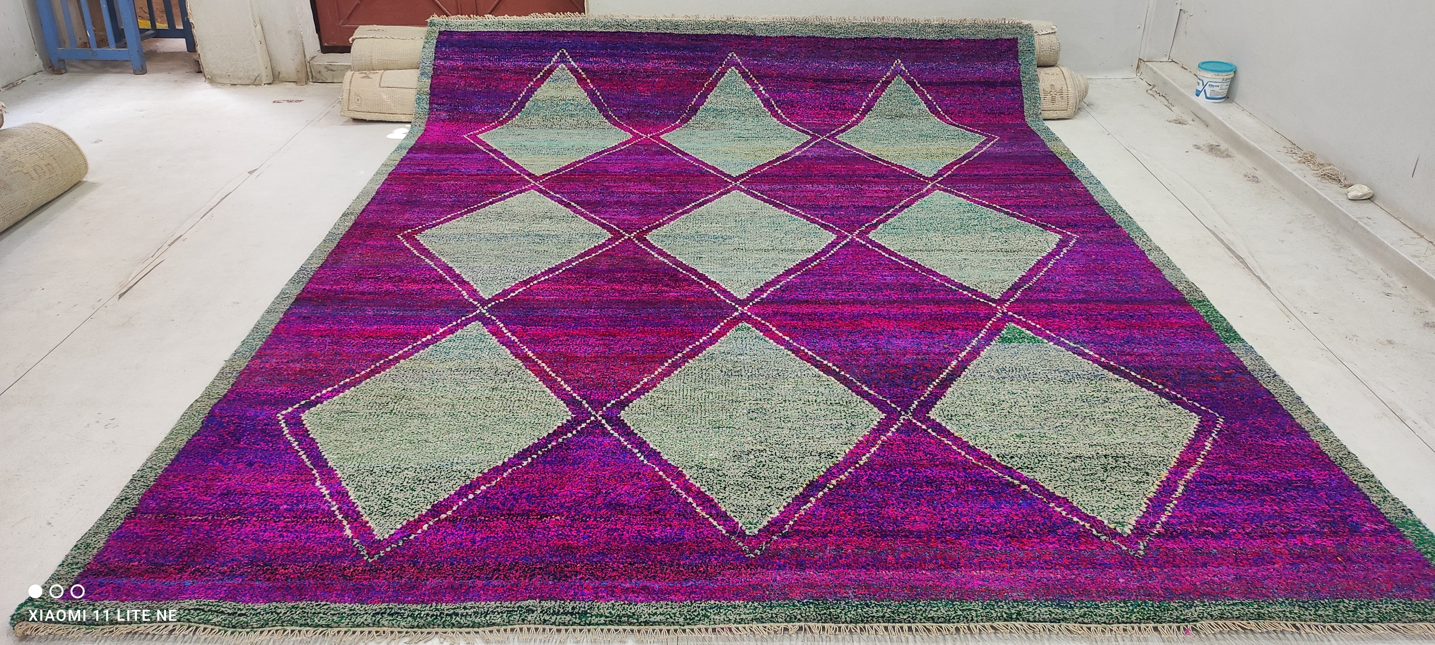 Brandon Uranowitz 8x10 Purple Hand-Knotted Modern Style Rug