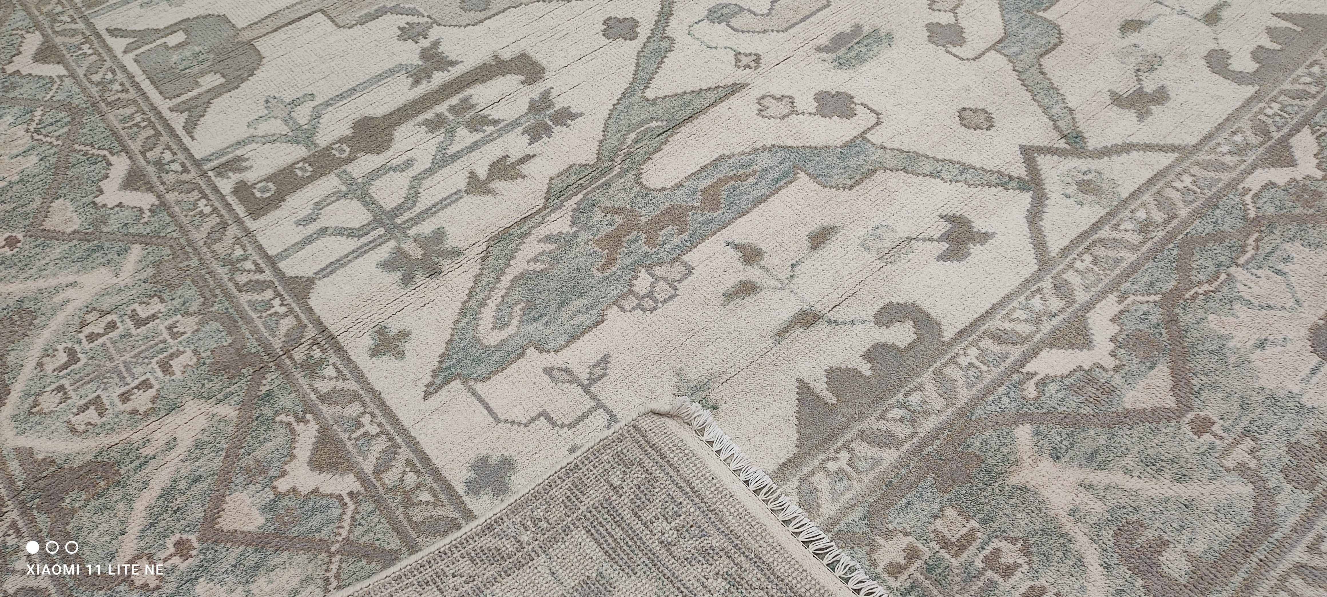 Julie Klausner 8x10 Silver Hand-Knotted Oushak Rug