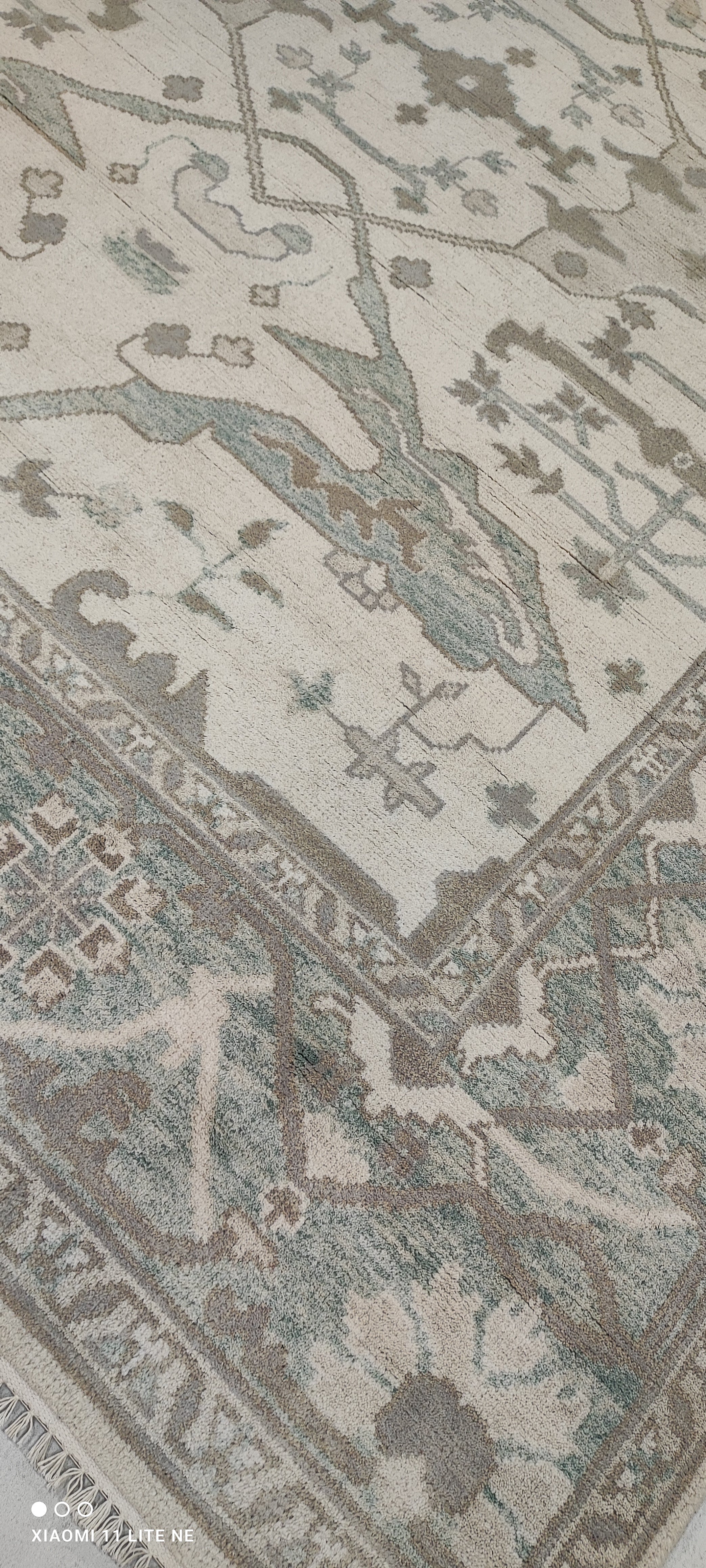 Julie Klausner 8x10 Silver Hand-Knotted Oushak Rug