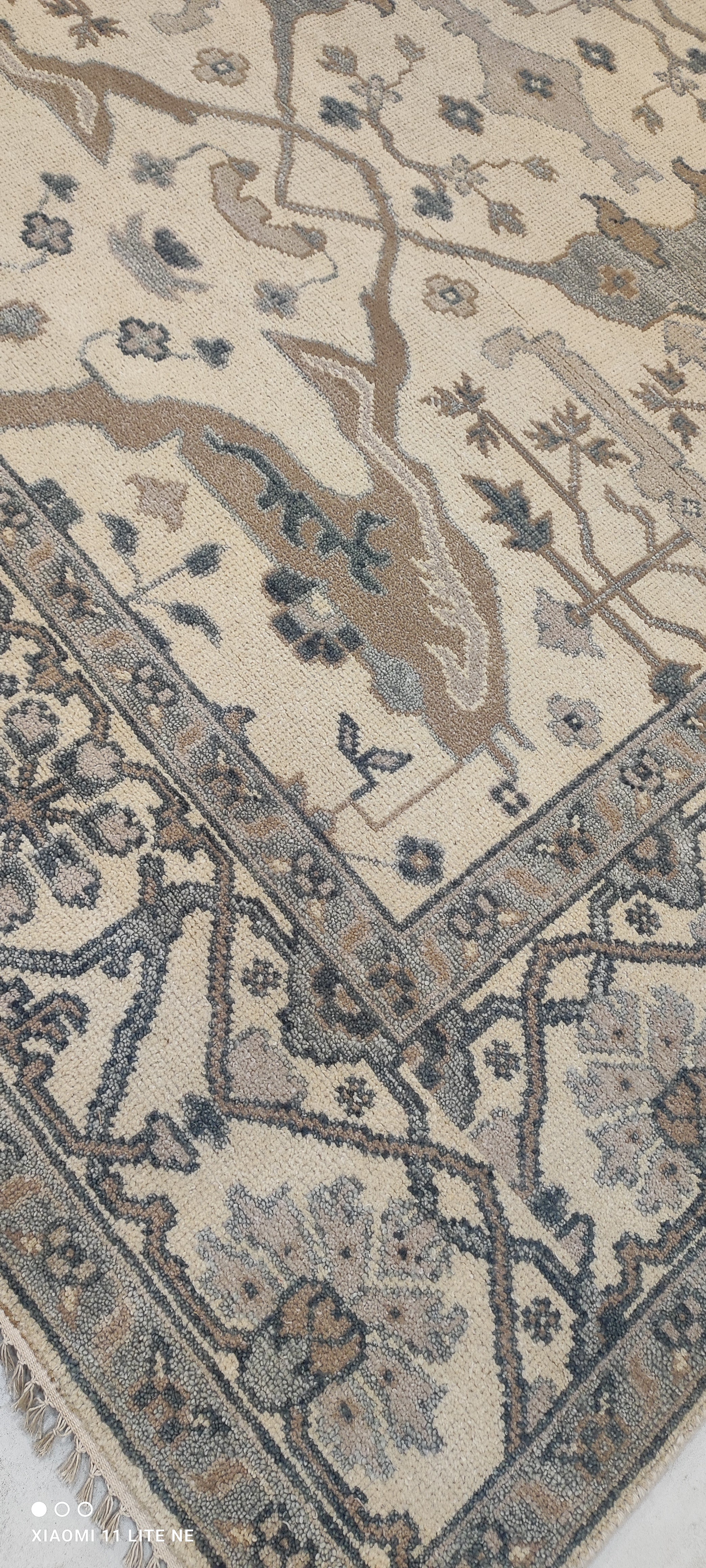 Veanne Cox 8x10 Cream Hand-Knotted Oushak Rug