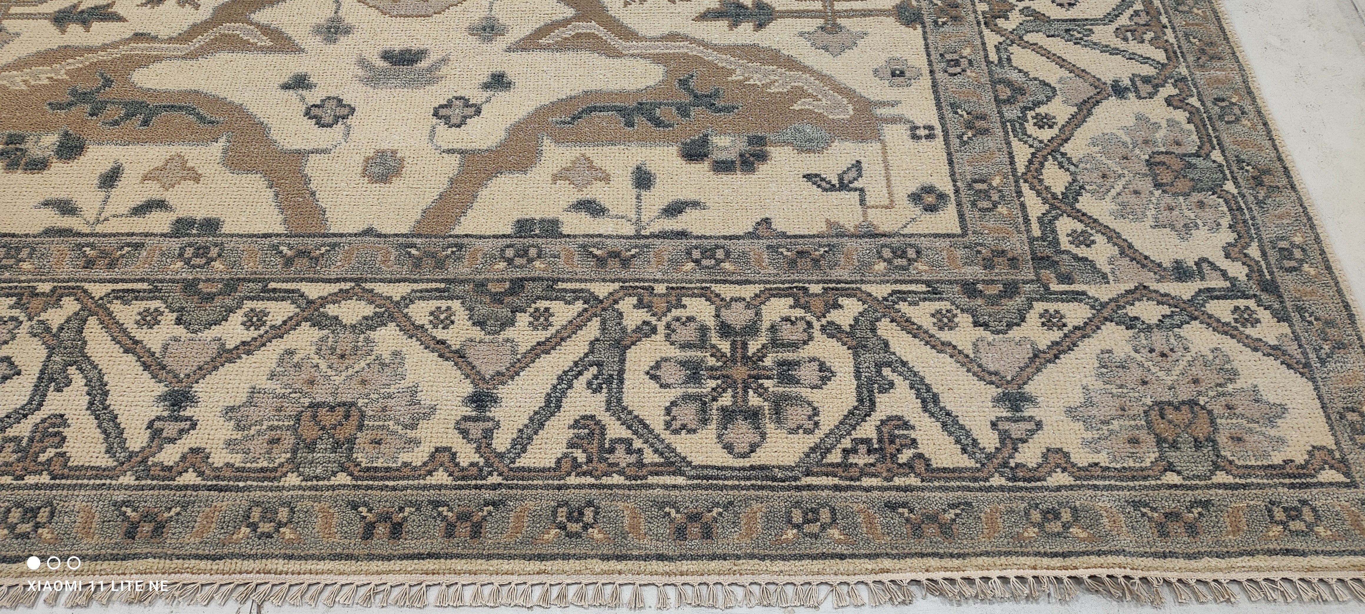 Veanne Cox 8x10 Cream Hand-Knotted Oushak Rug
