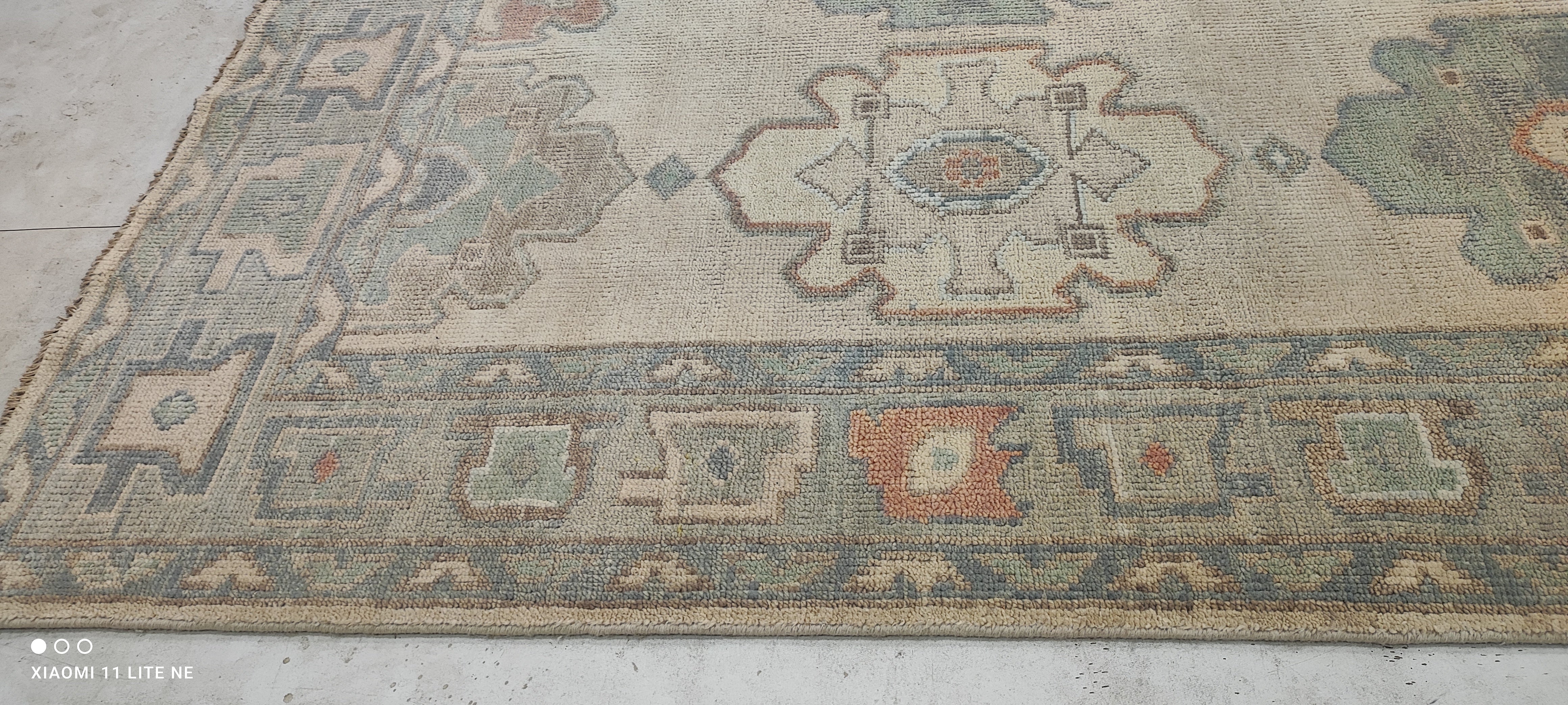 Miss Masel 5.9x9.3 Grey Hand-Knotted Oushak Rug